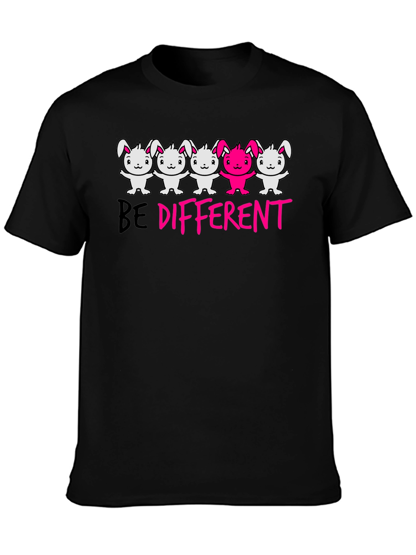 Be Different Graphic T-Shirt - Unique Bunny Design