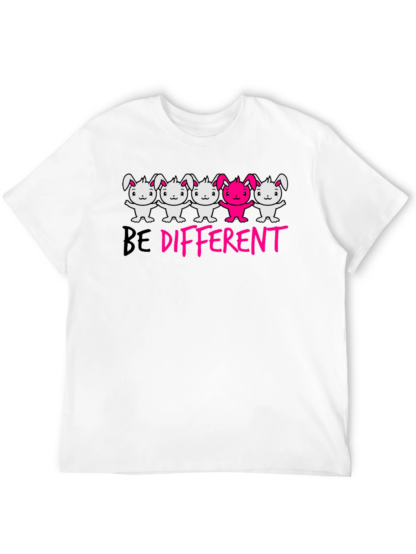 Be Different Graphic T-Shirt - Unique Bunny Design