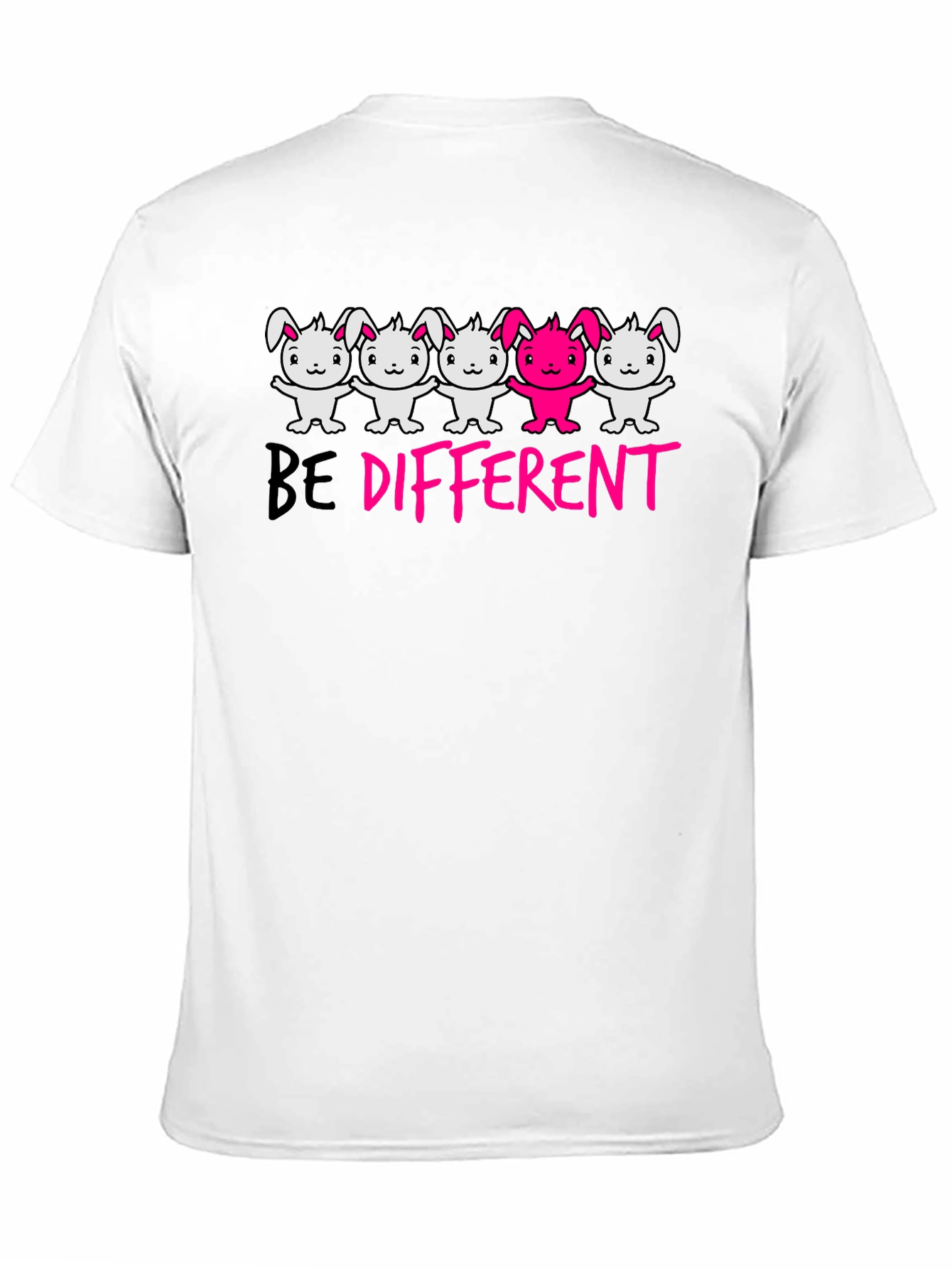 Be Different Graphic T-Shirt - Unique Bunny Design