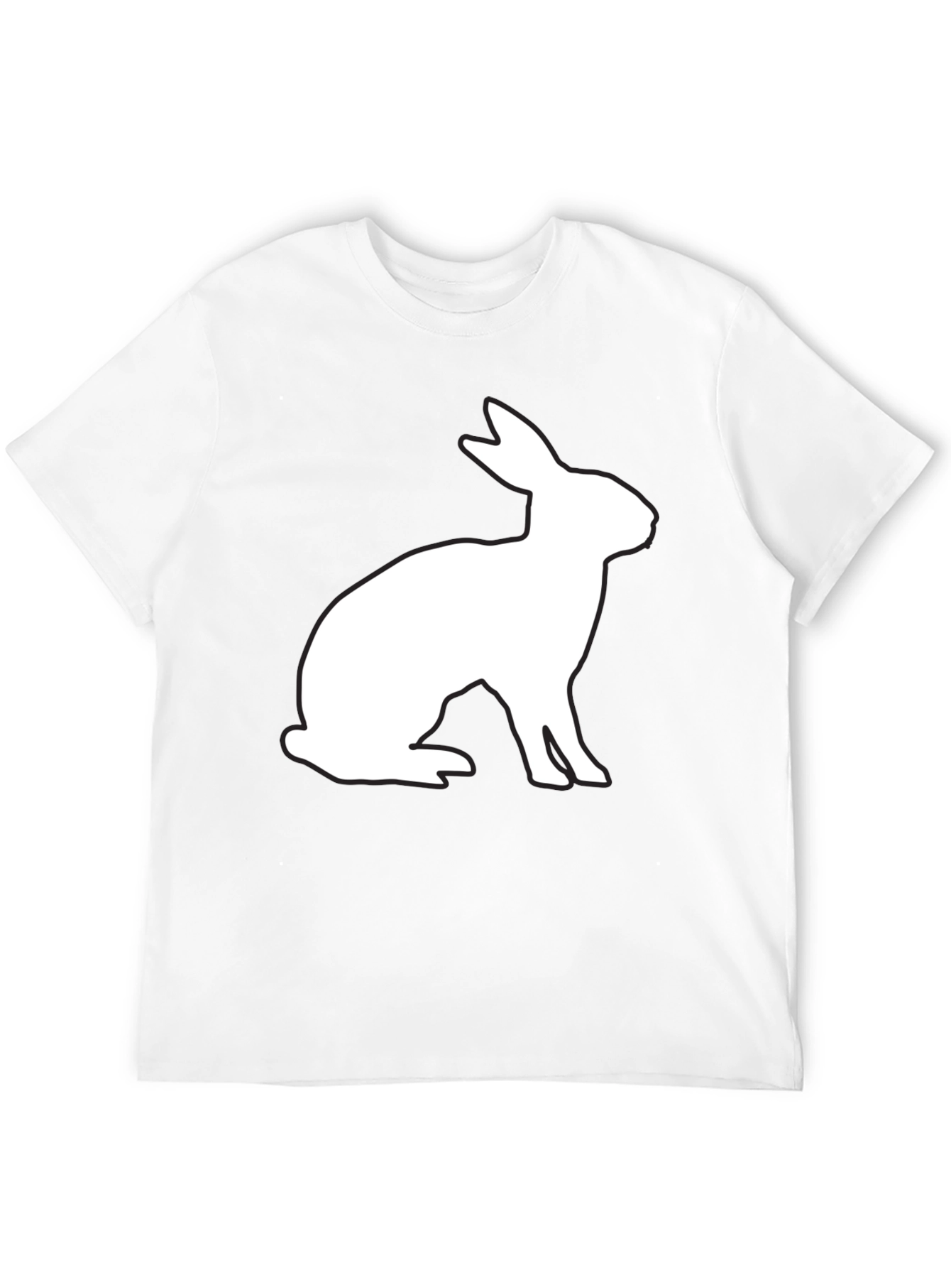 Rabbit Silhouette Black T-Shirt