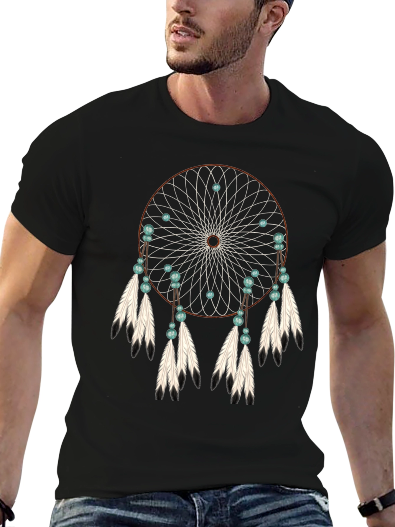 Dreamcatcher Graphic Tee - Boho Style Mens T-Shirt