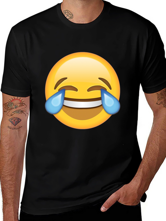 Laughing Emoji Black T-Shirt