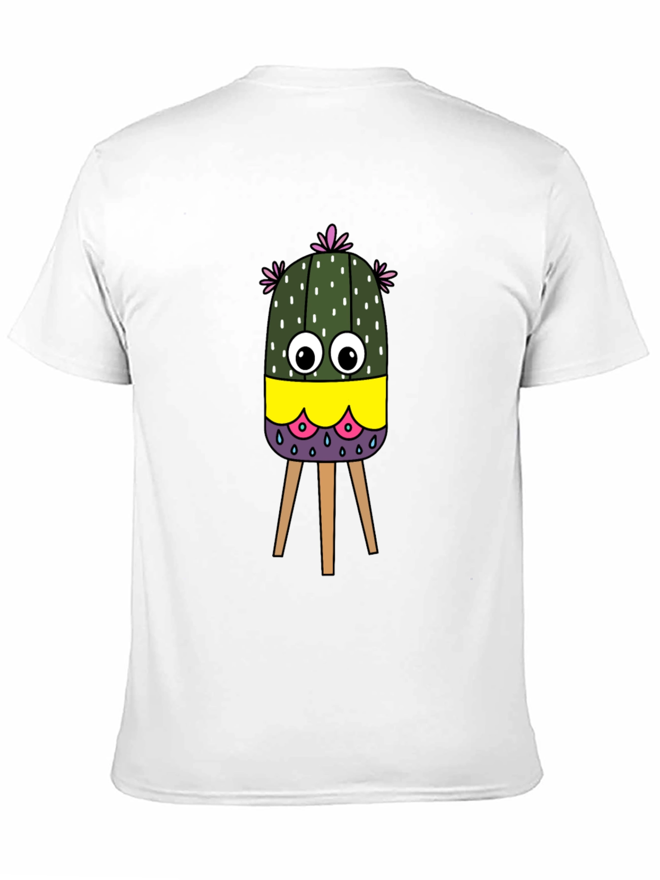 Cartoon Cactus T-Shirt - Unique Graphic Tee