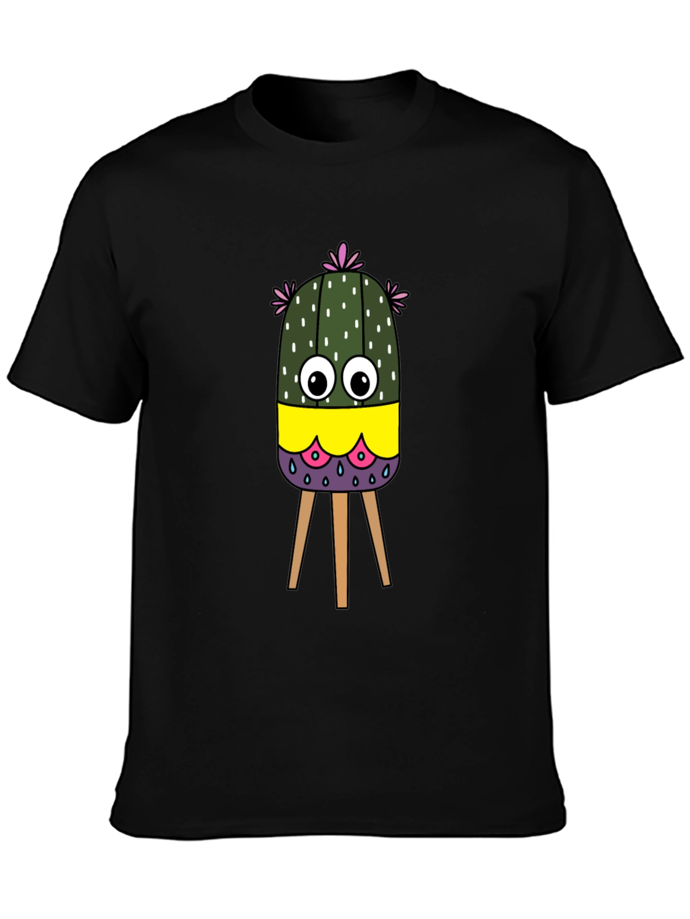 Cartoon Cactus T-Shirt - Unique Graphic Tee