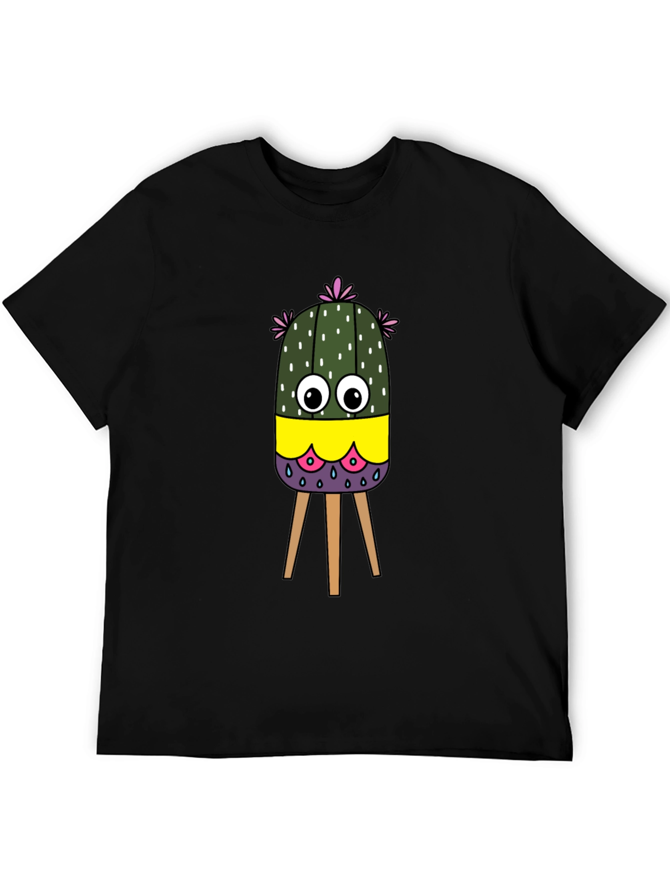 Cartoon Cactus T-Shirt - Unique Graphic Tee