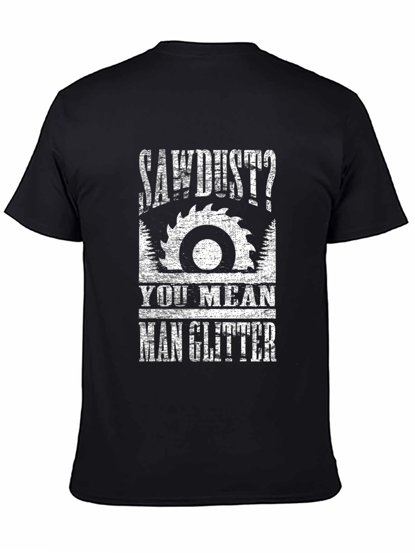 Sawdust Man Glitter Graphic Tee - Black