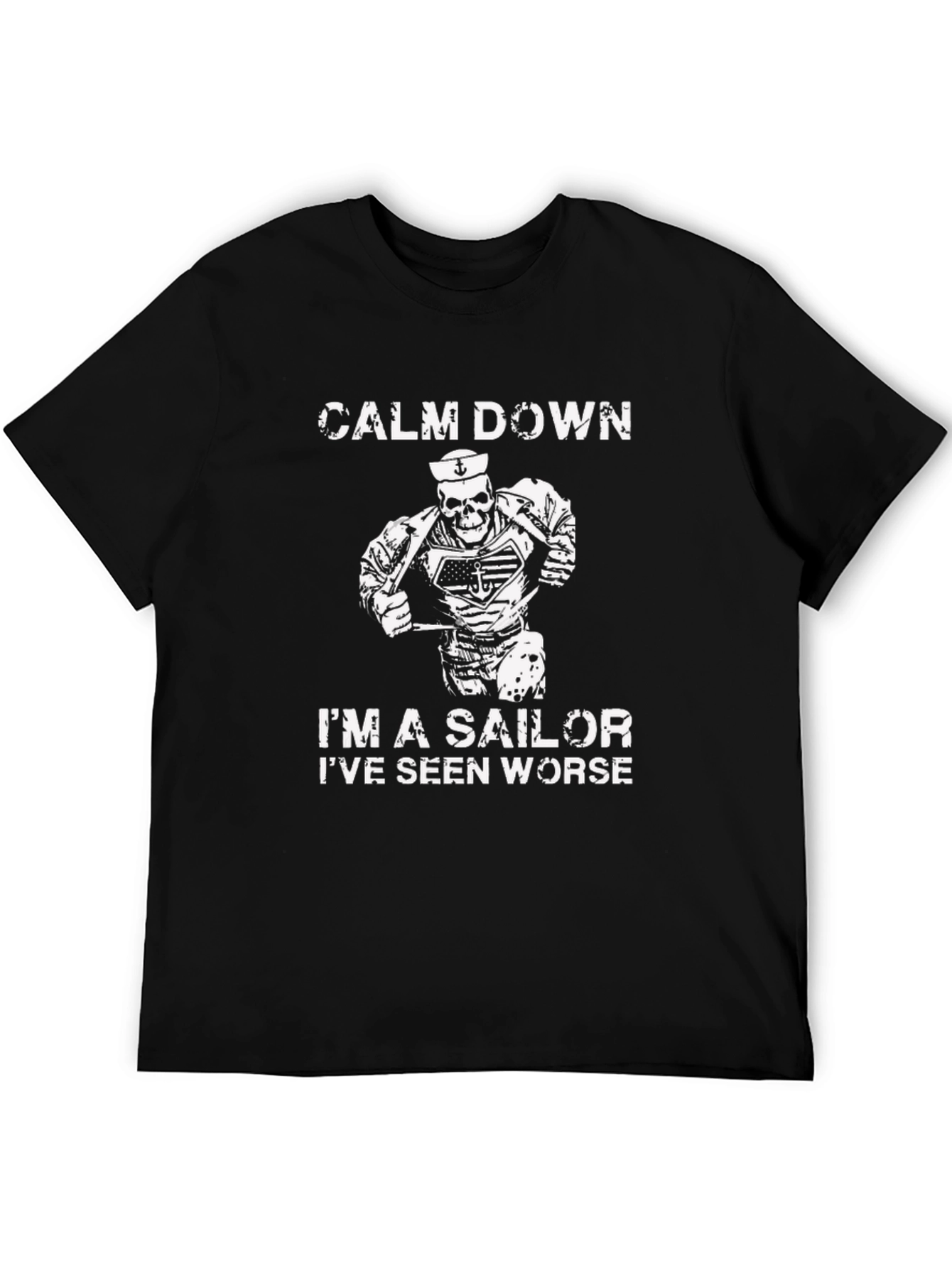 Calm Down Sailor T-Shirt - Novelty Graphic Tee