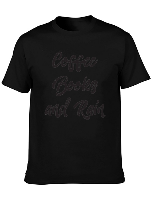 Coffee Books and Rain Black Tee
