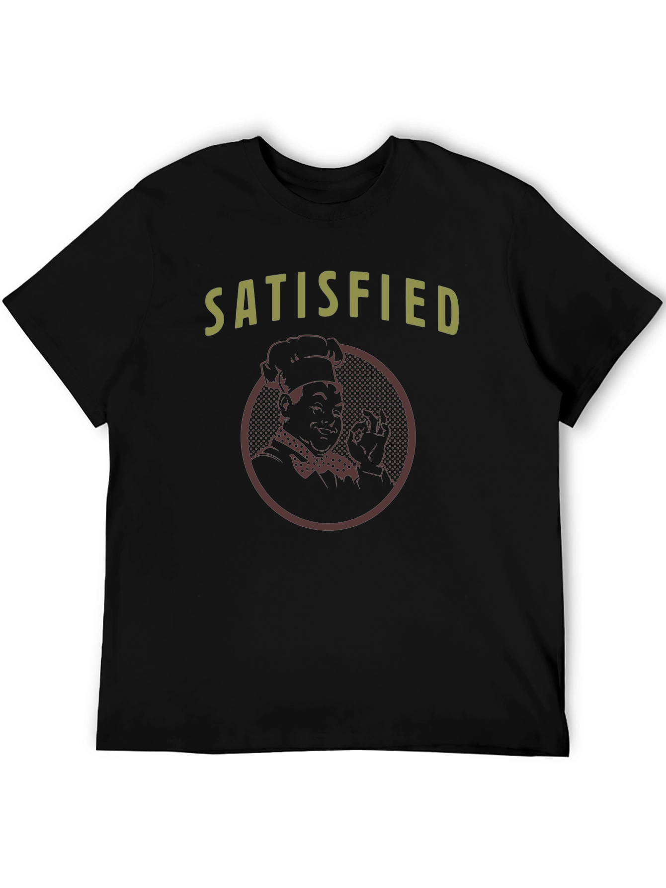 Satisfied Chef Graphic T-Shirt - Black