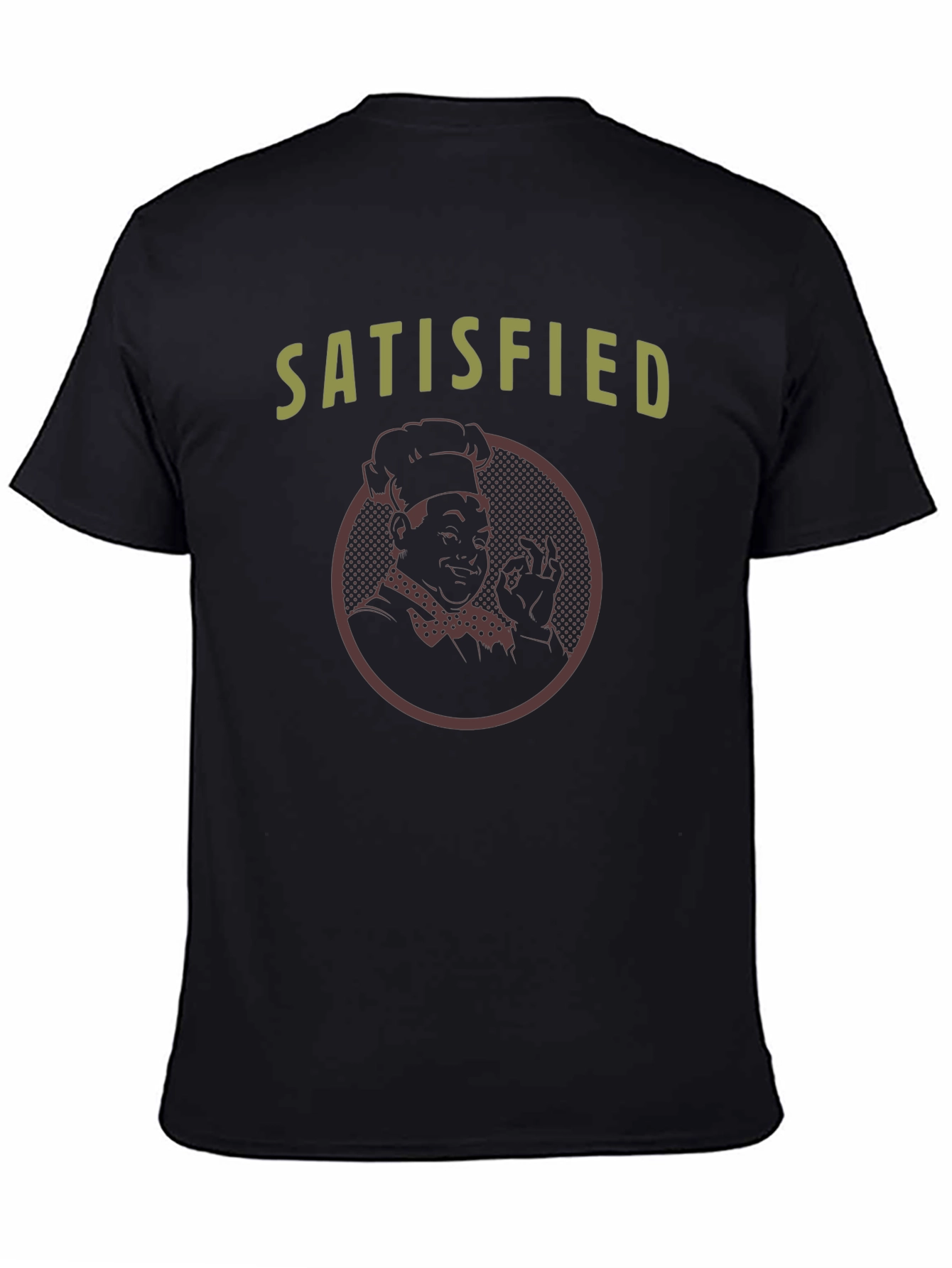 Satisfied Chef Graphic T-Shirt - Black