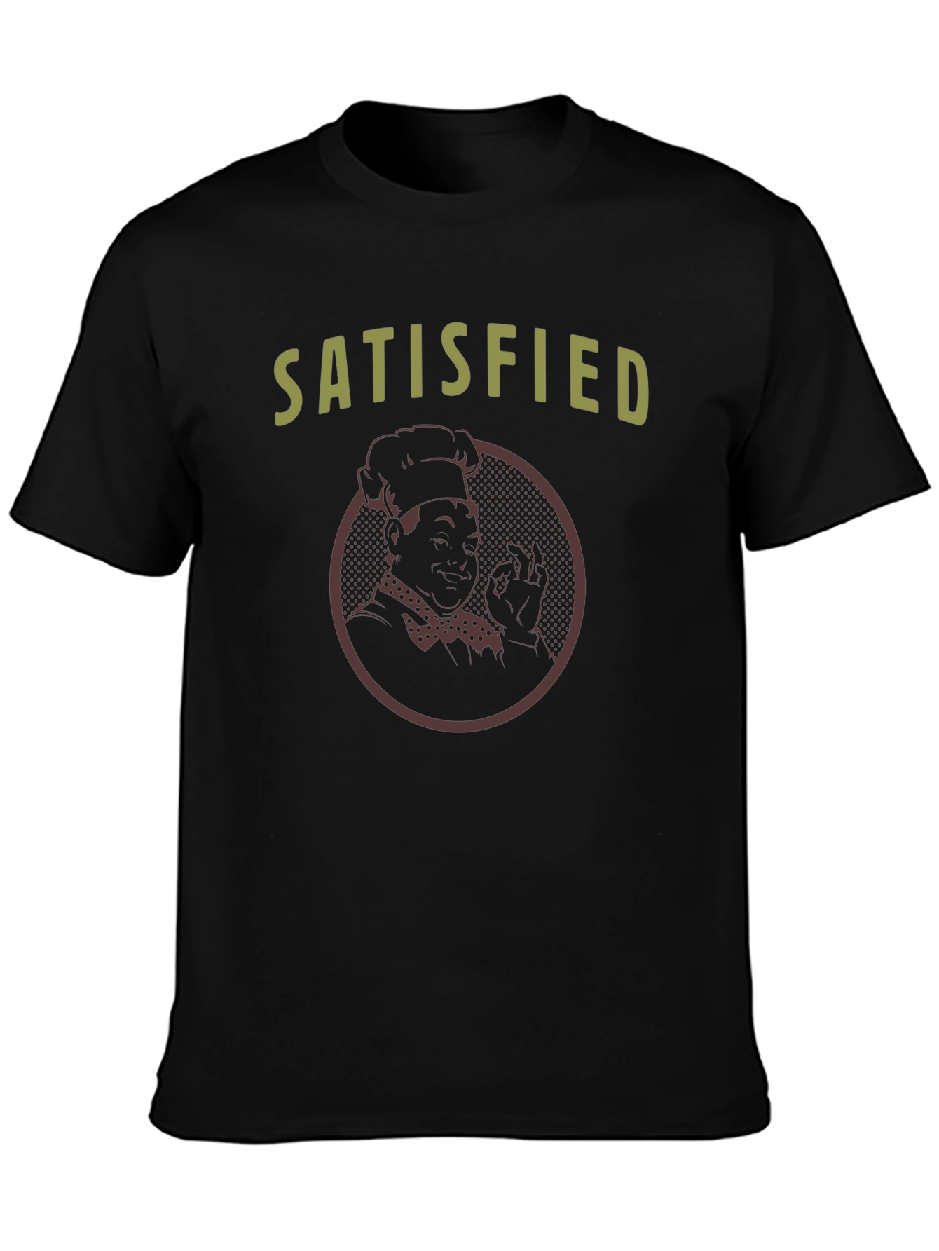 Satisfied Chef Graphic T-Shirt - Black