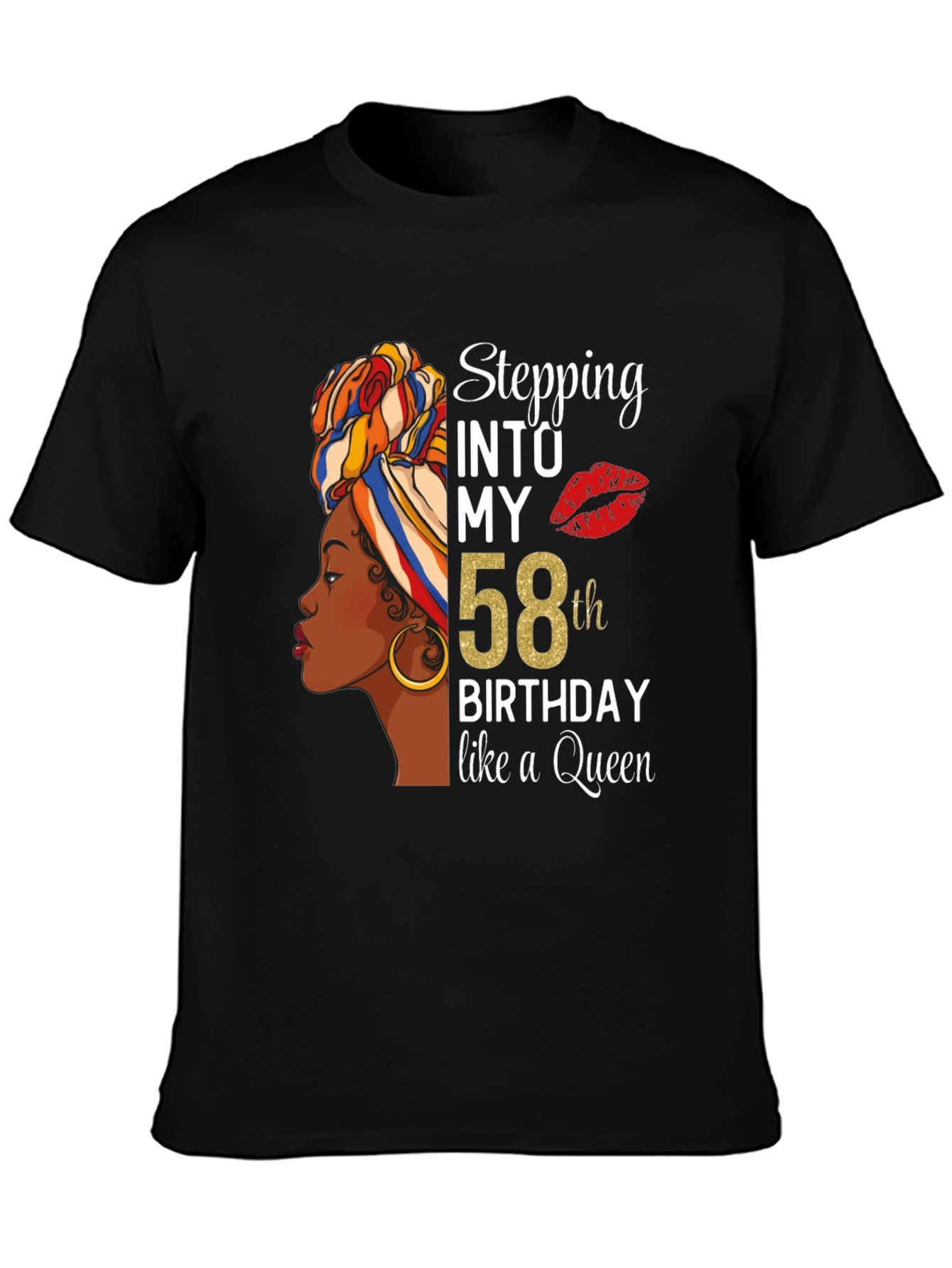 Stepping Into My 58th Birthday Queen T-Shirt