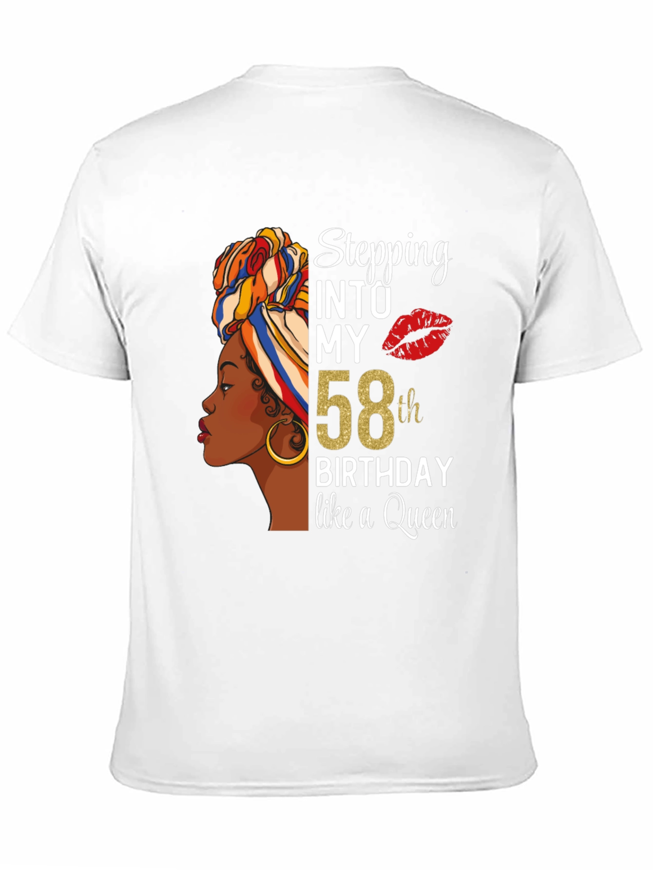 Stepping Into My 58th Birthday Queen T-Shirt