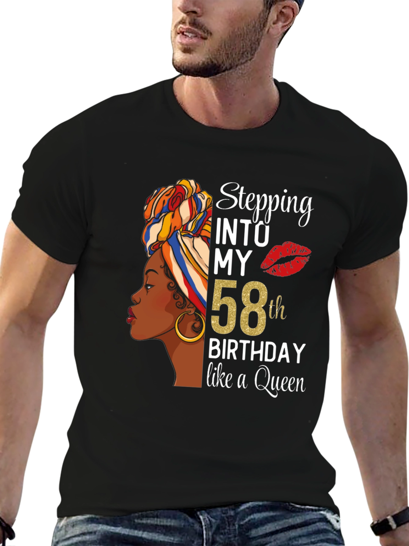 Stepping Into My 58th Birthday Queen T-Shirt