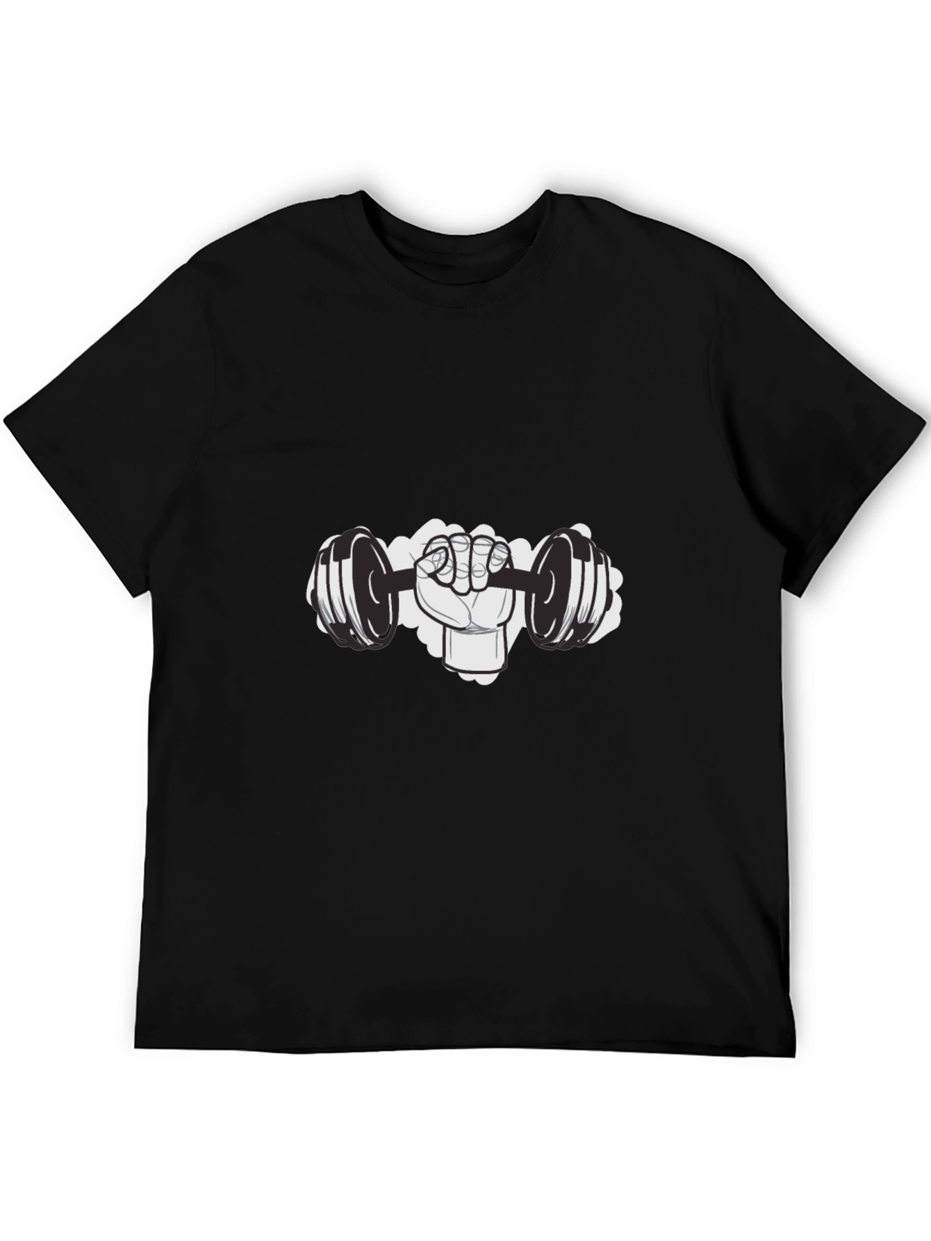 Gym Hand Lifting Dumbbell Graphic T-Shirt