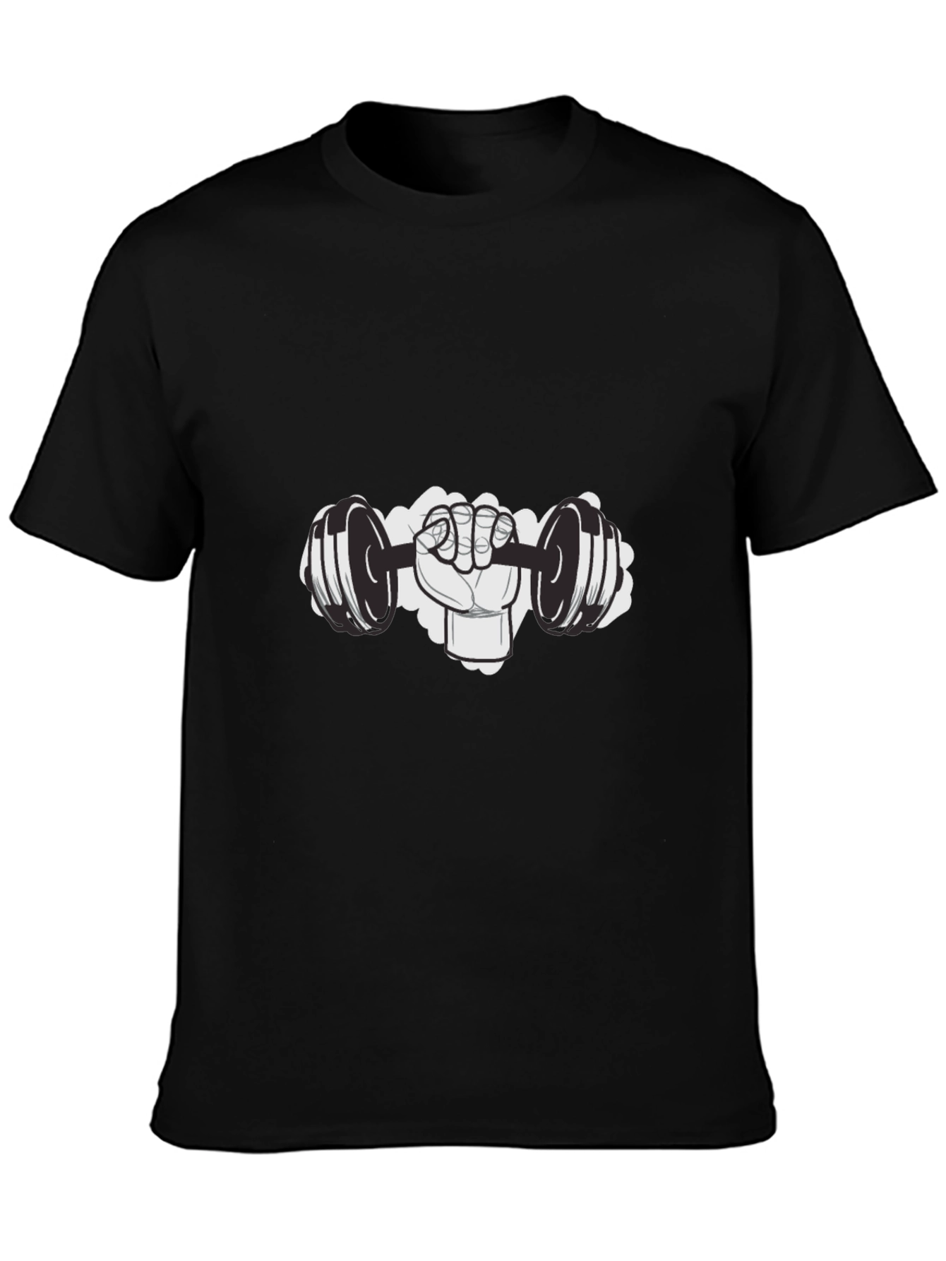 Gym Hand Lifting Dumbbell Graphic T-Shirt