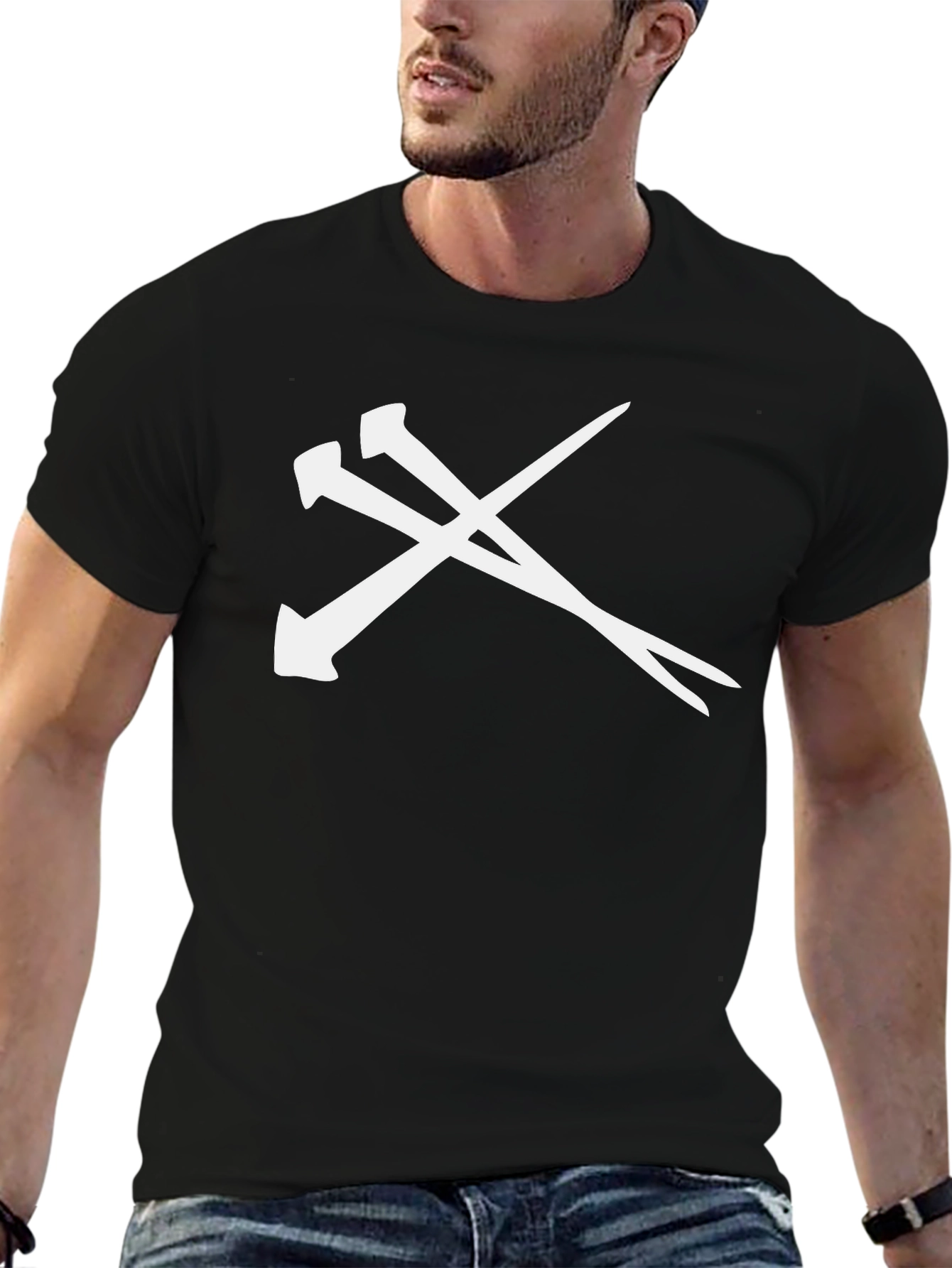 Nails Graphic Tee - Black Crew Neck