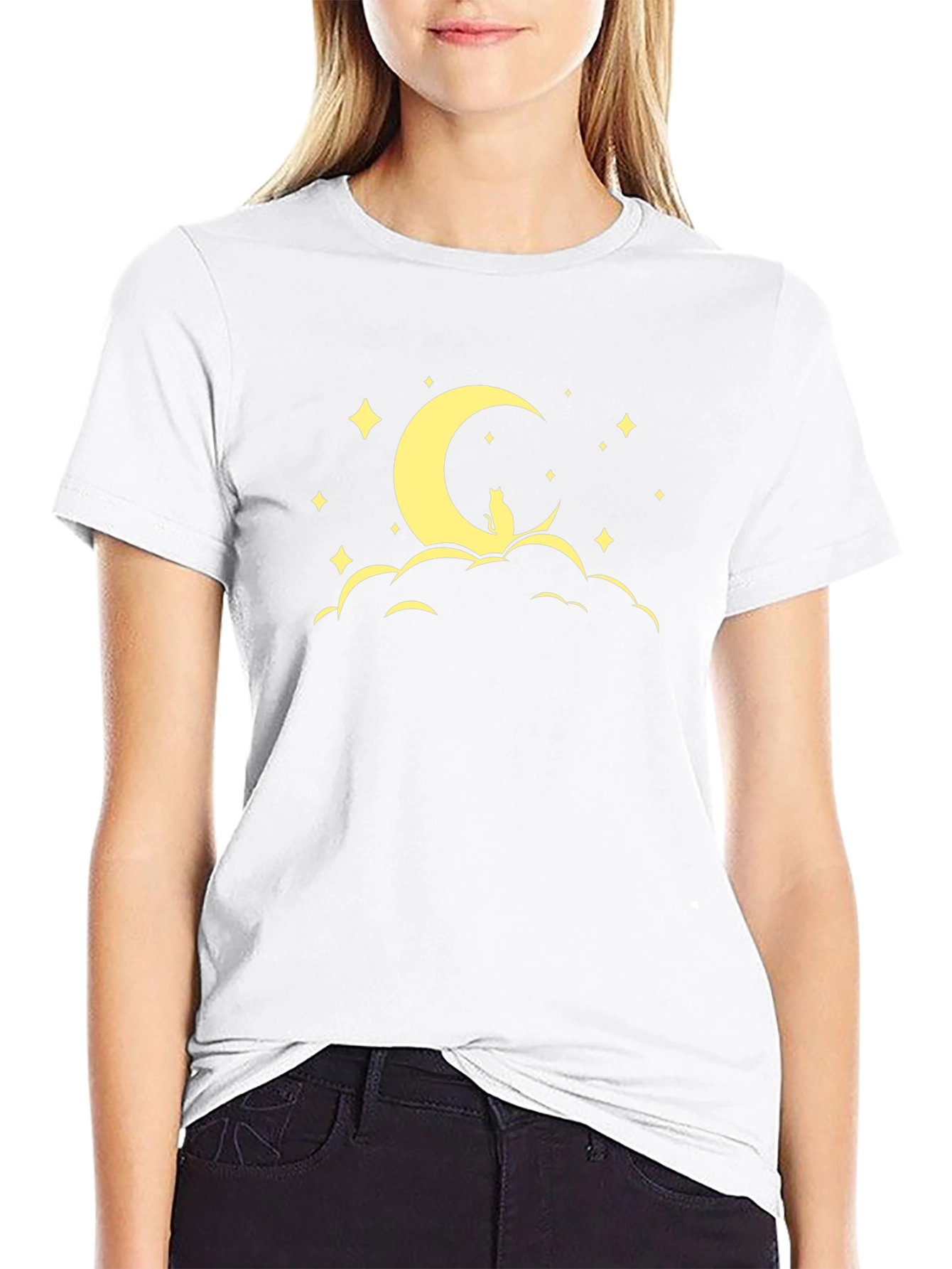 Cat Moon Star Graphic Tee