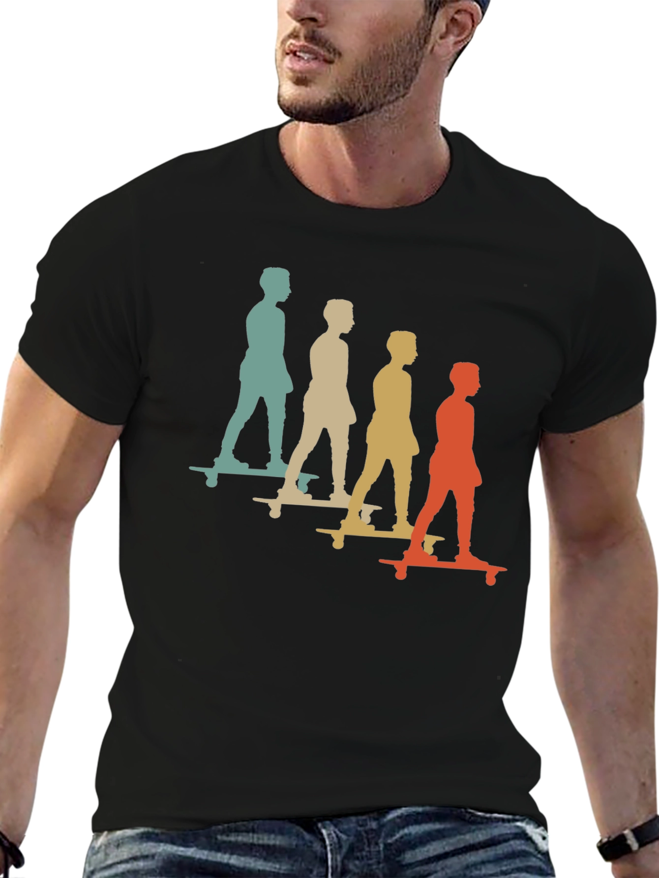 Retro Skateboarder Silhouette T-Shirt