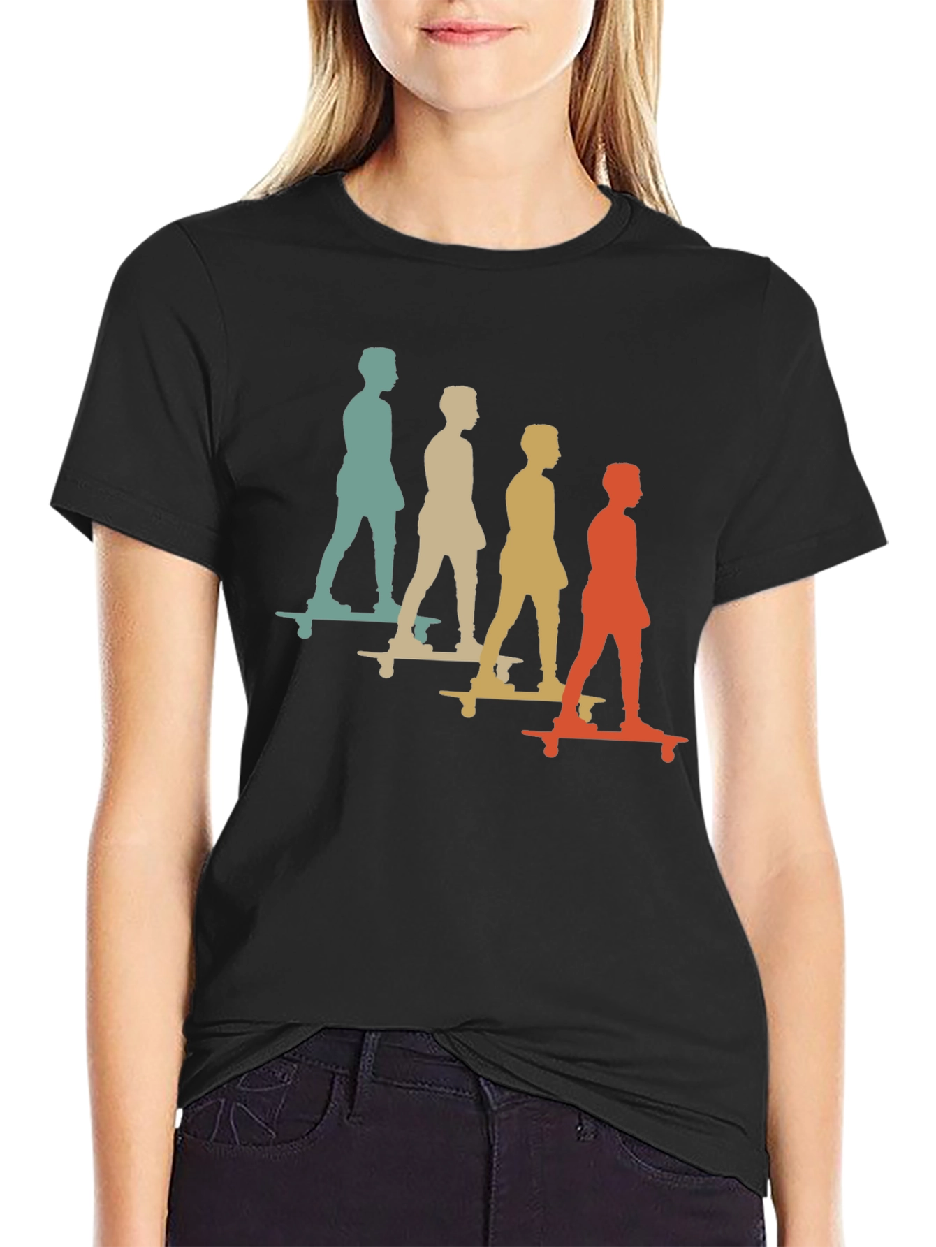 Retro Skateboarder Silhouette T-Shirt