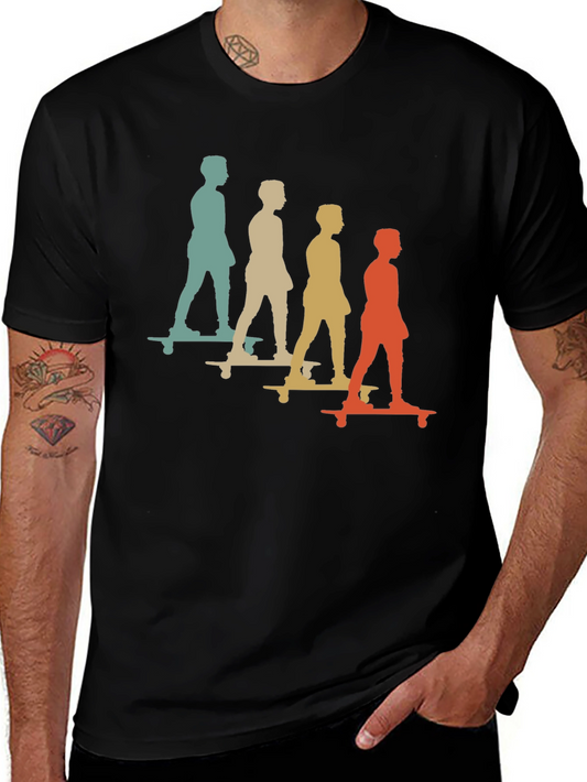 Retro Skateboarder Silhouette T-Shirt