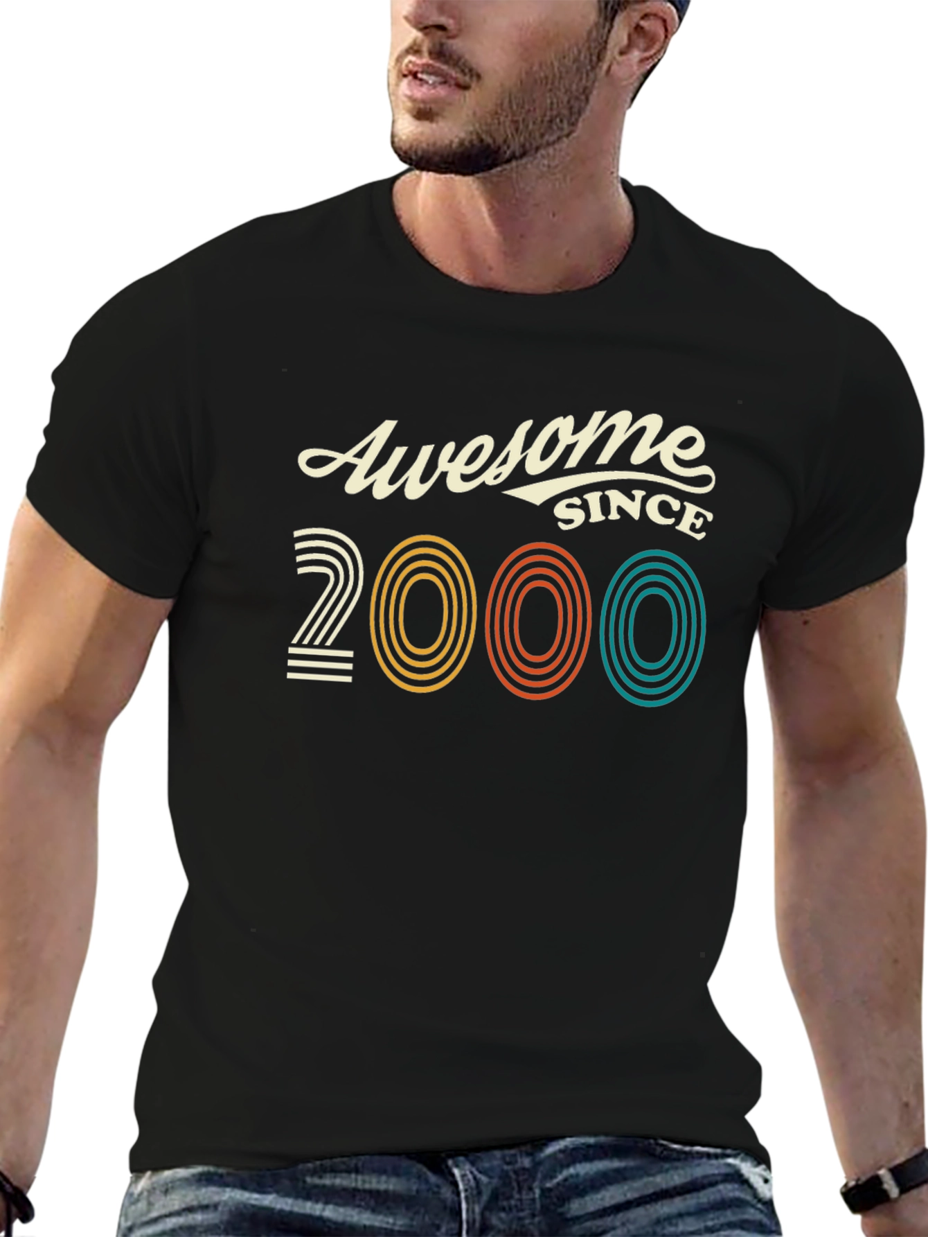 Awesome Since 2000 Black Graphic Tee