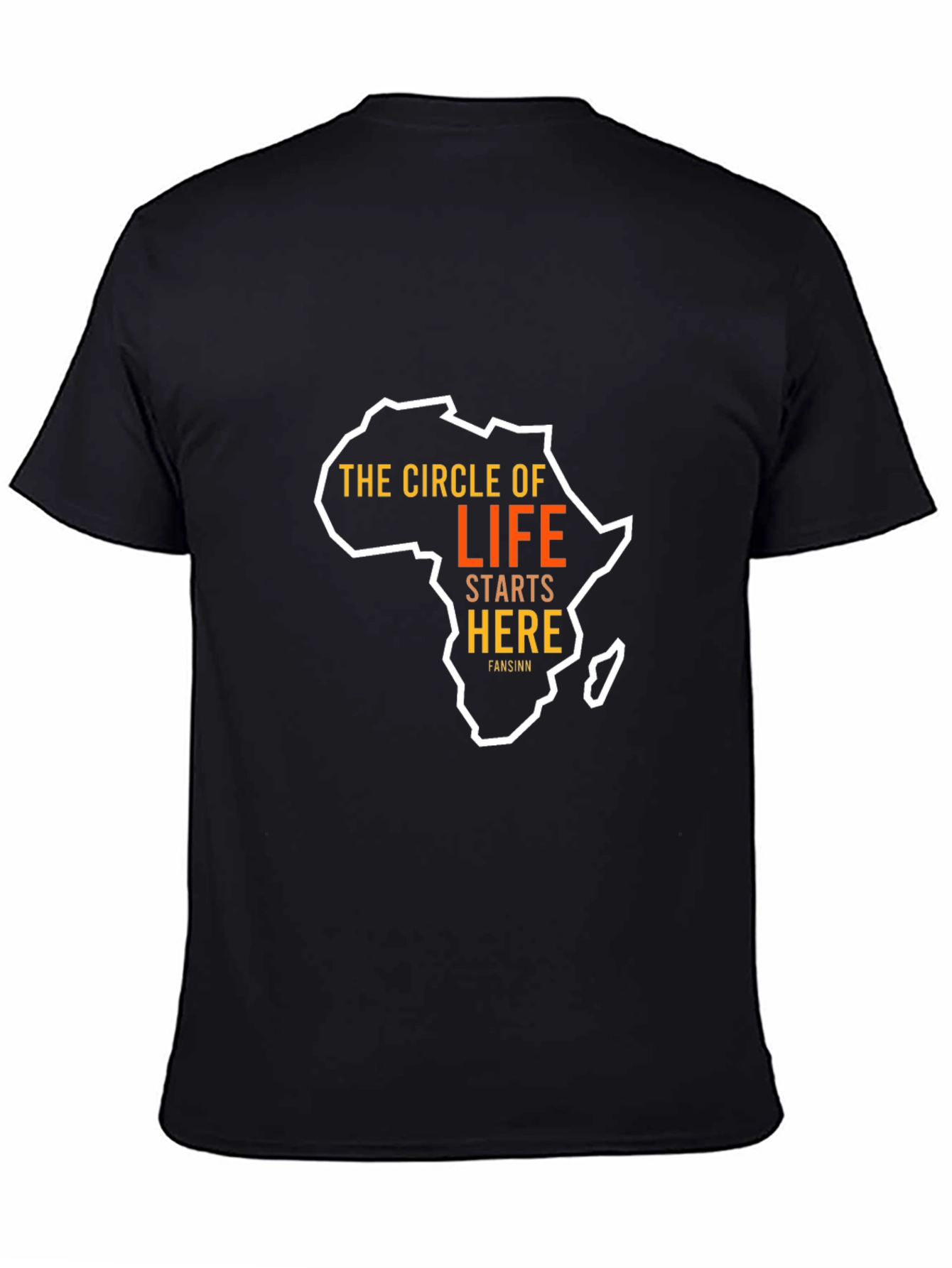 Africa Circle of Life Graphic Tee - Black