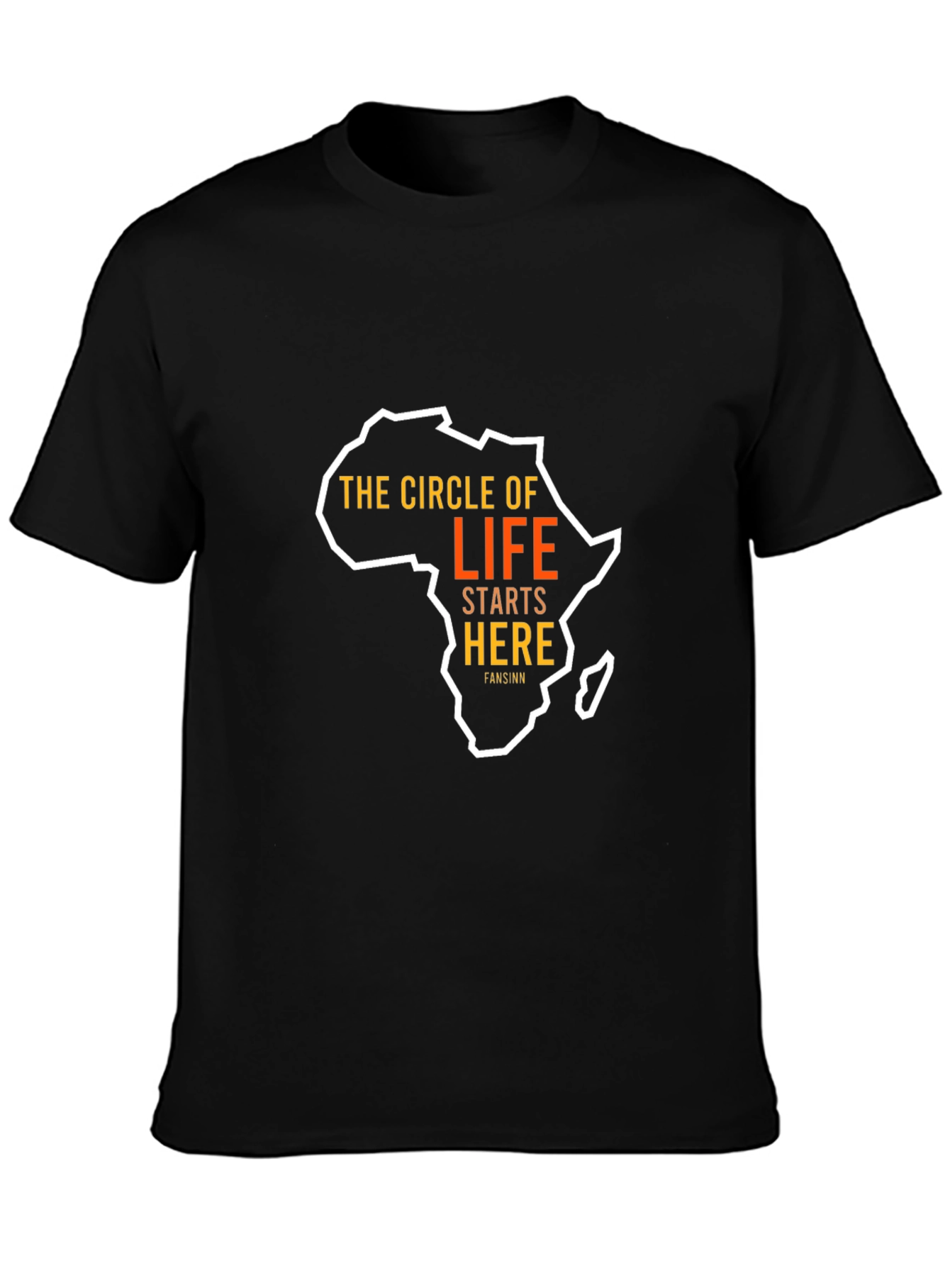 Africa Circle of Life Graphic Tee - Black