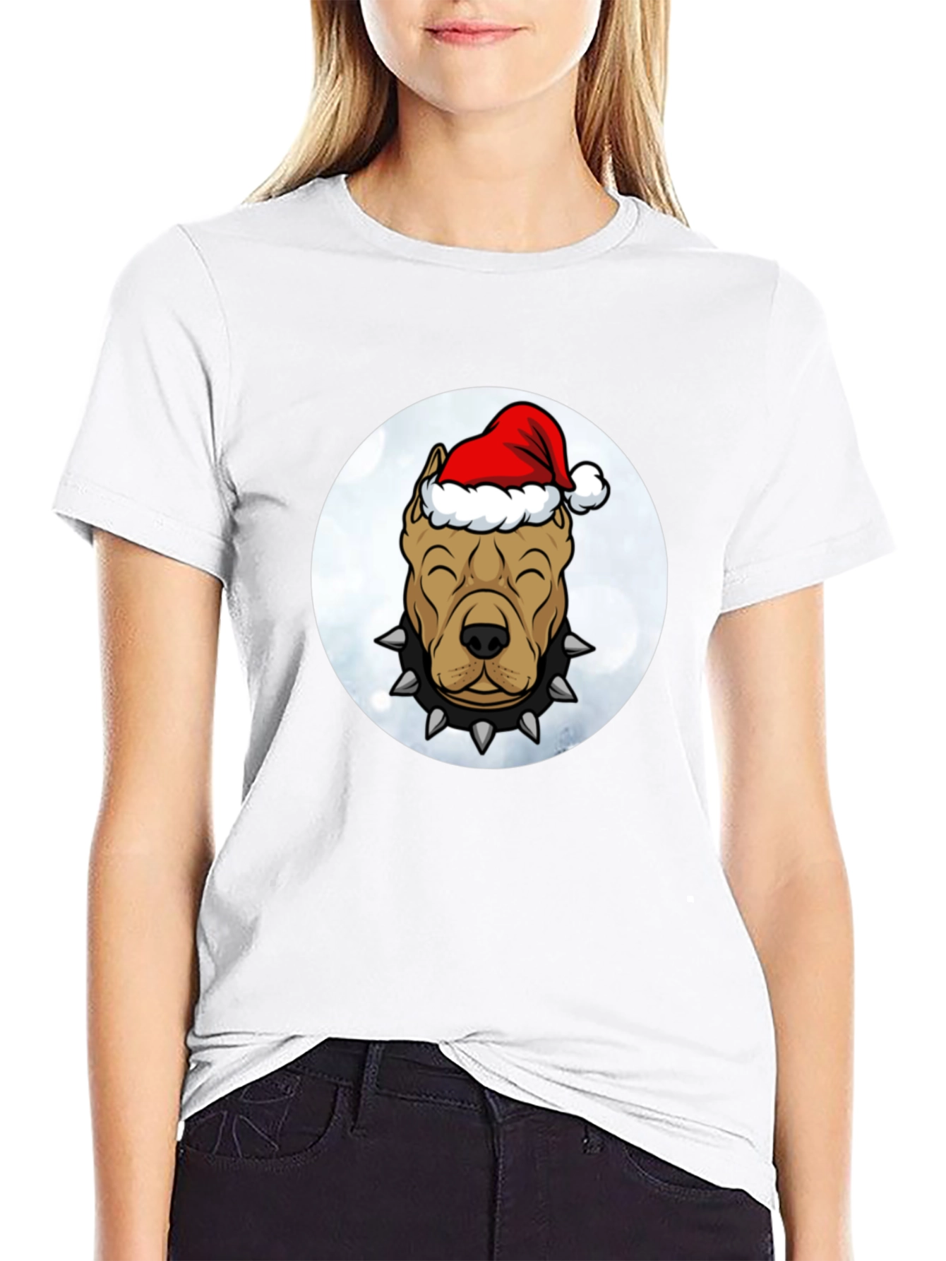Christmas Pitbull Dog T-Shirt