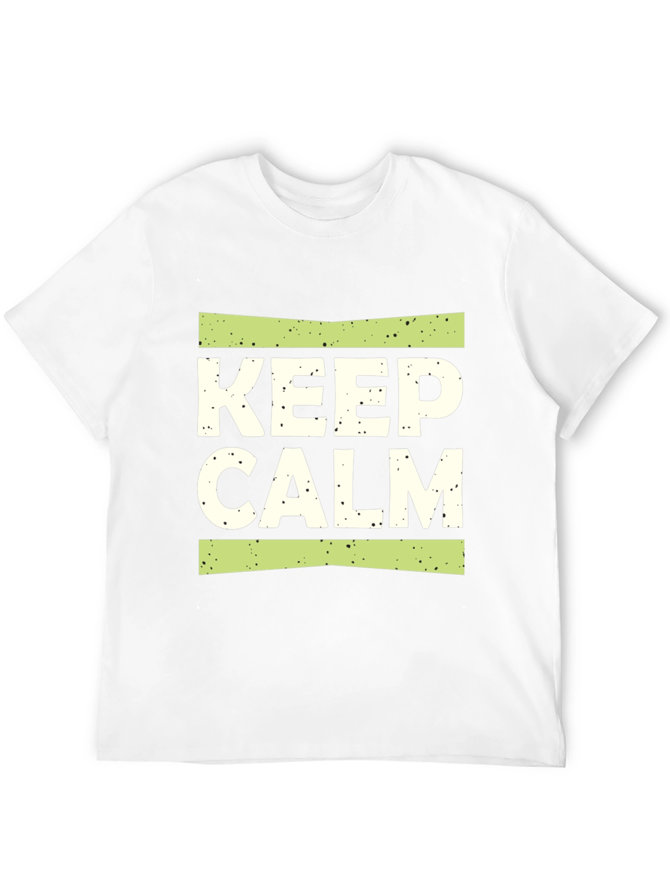 Keep Calm Graphic Print Black T-Shirt
