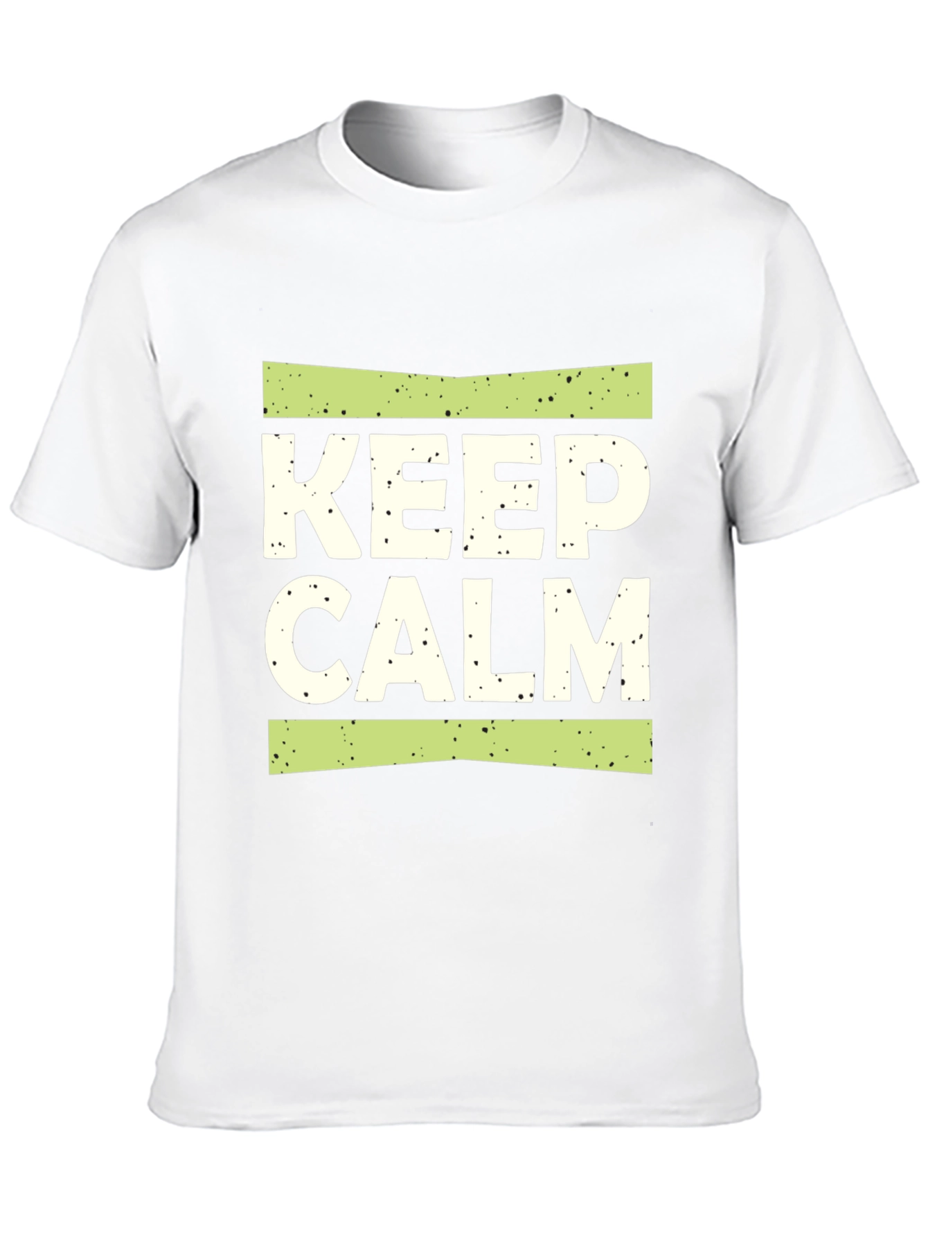 Keep Calm Graphic Print Black T-Shirt