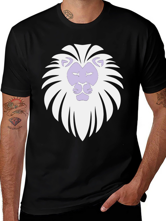 Lion Graphic Print Tee - Black
