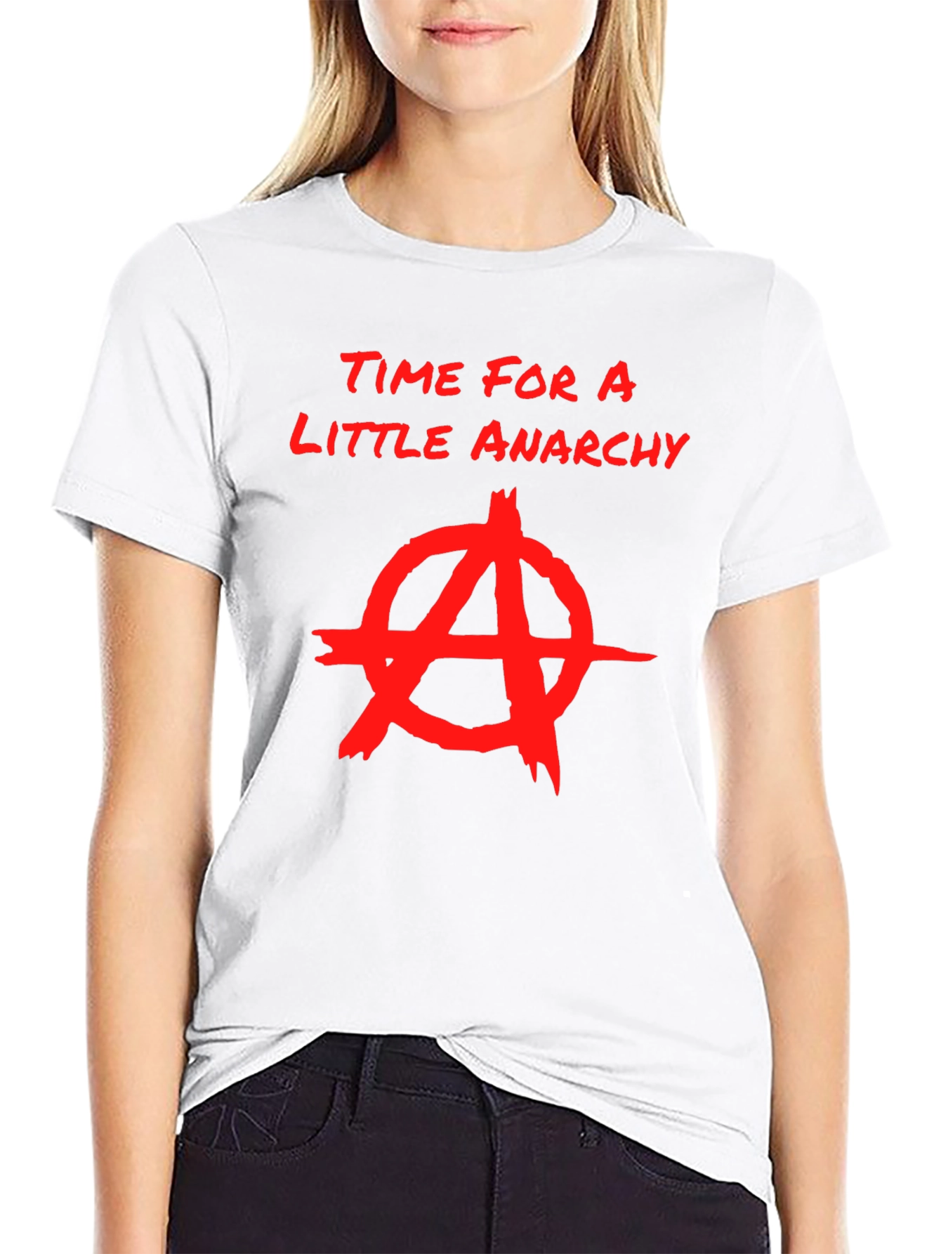 Anarchy Graphic Print Crew Neck T-Shirt