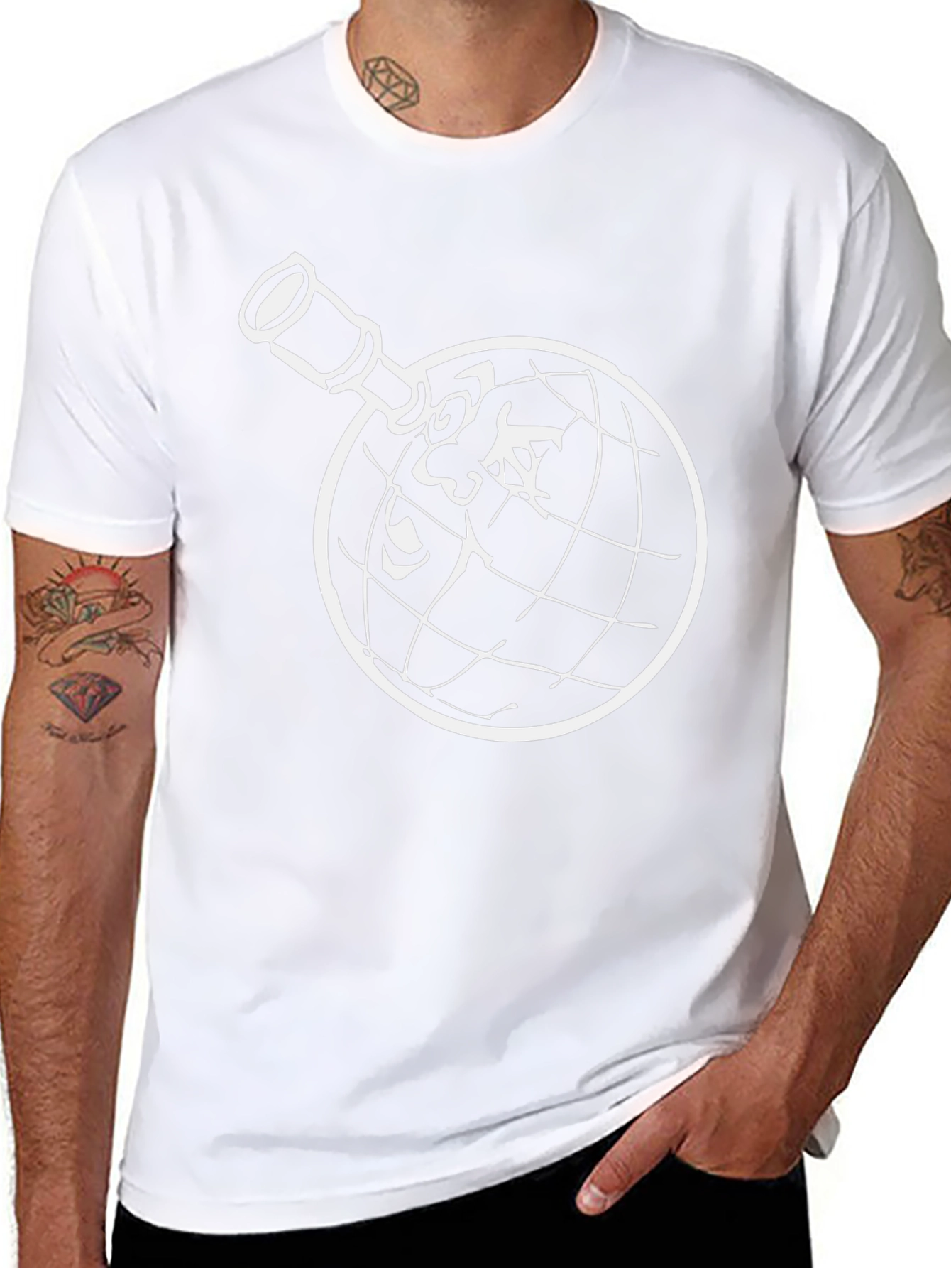 Globe & Telescope Graphic T-Shirt