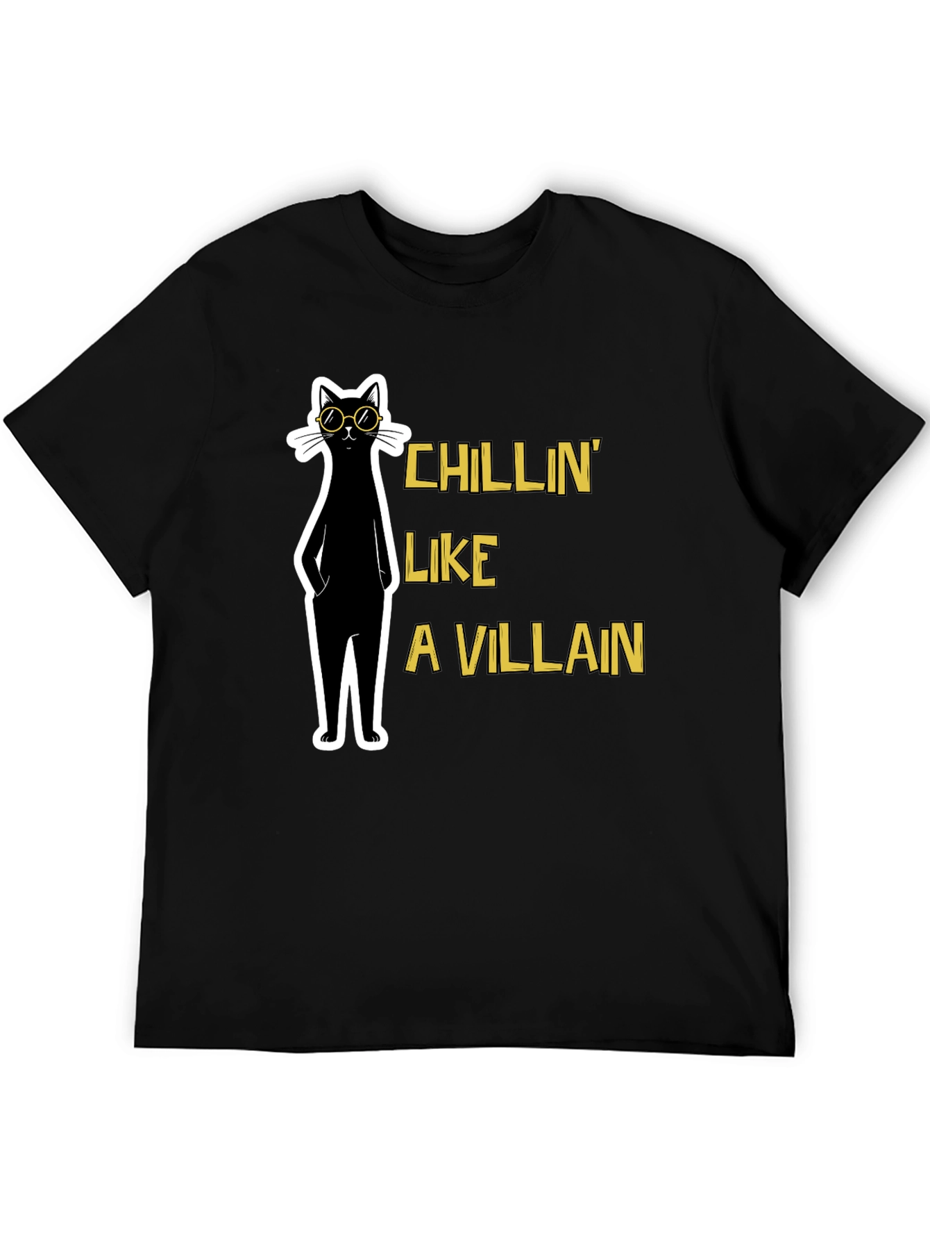 Chillin Like A Villain Cat T-Shirt