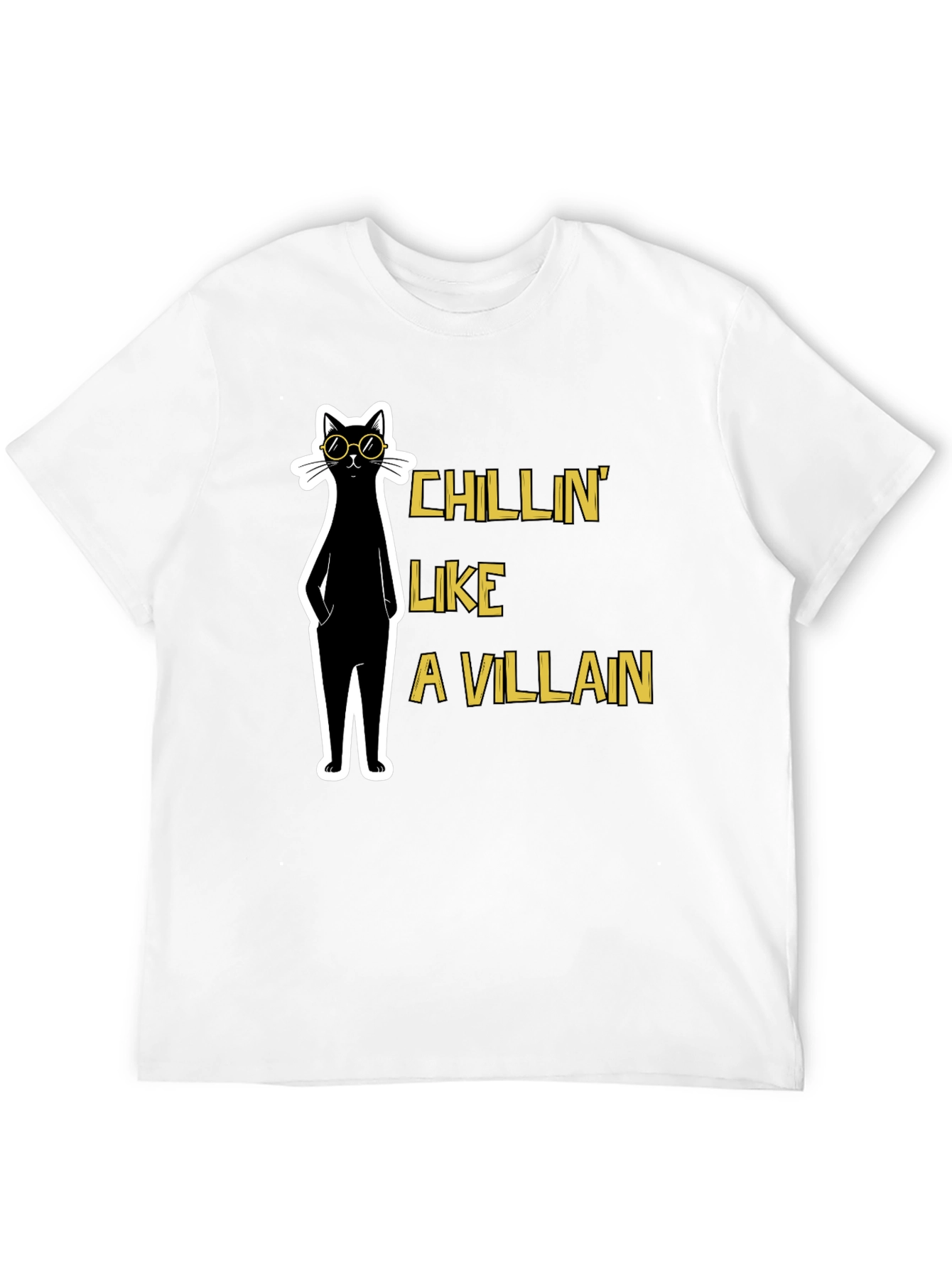 Chillin Like A Villain Cat T-Shirt