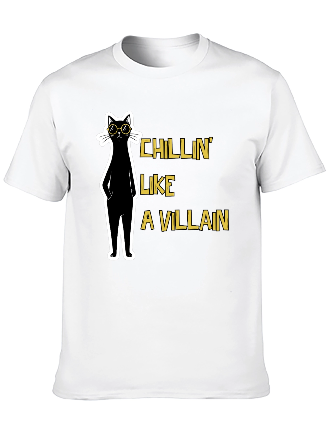 Chillin Like A Villain Cat T-Shirt