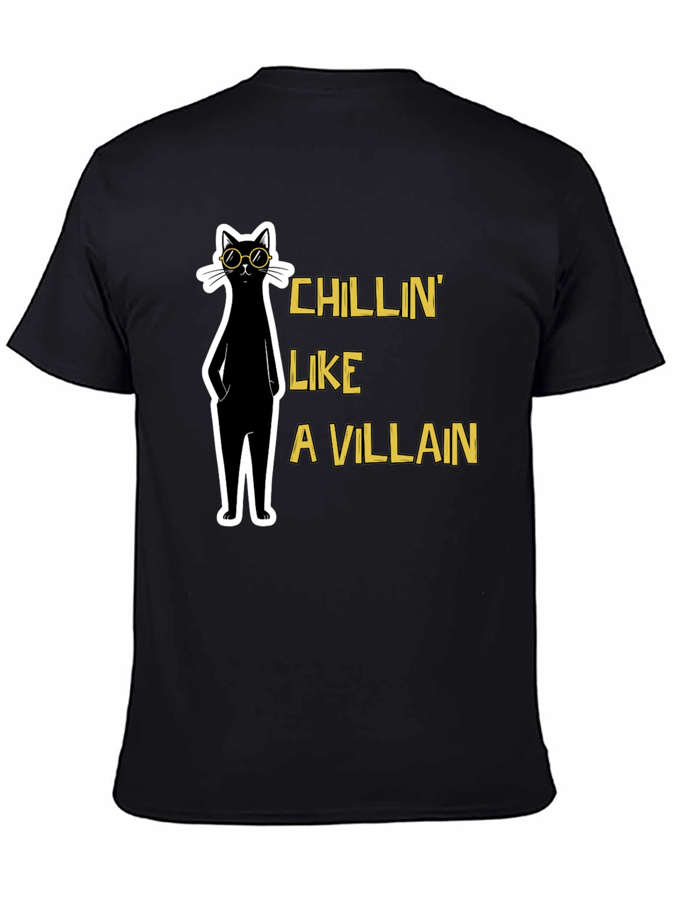 Chillin Like A Villain Cat T-Shirt