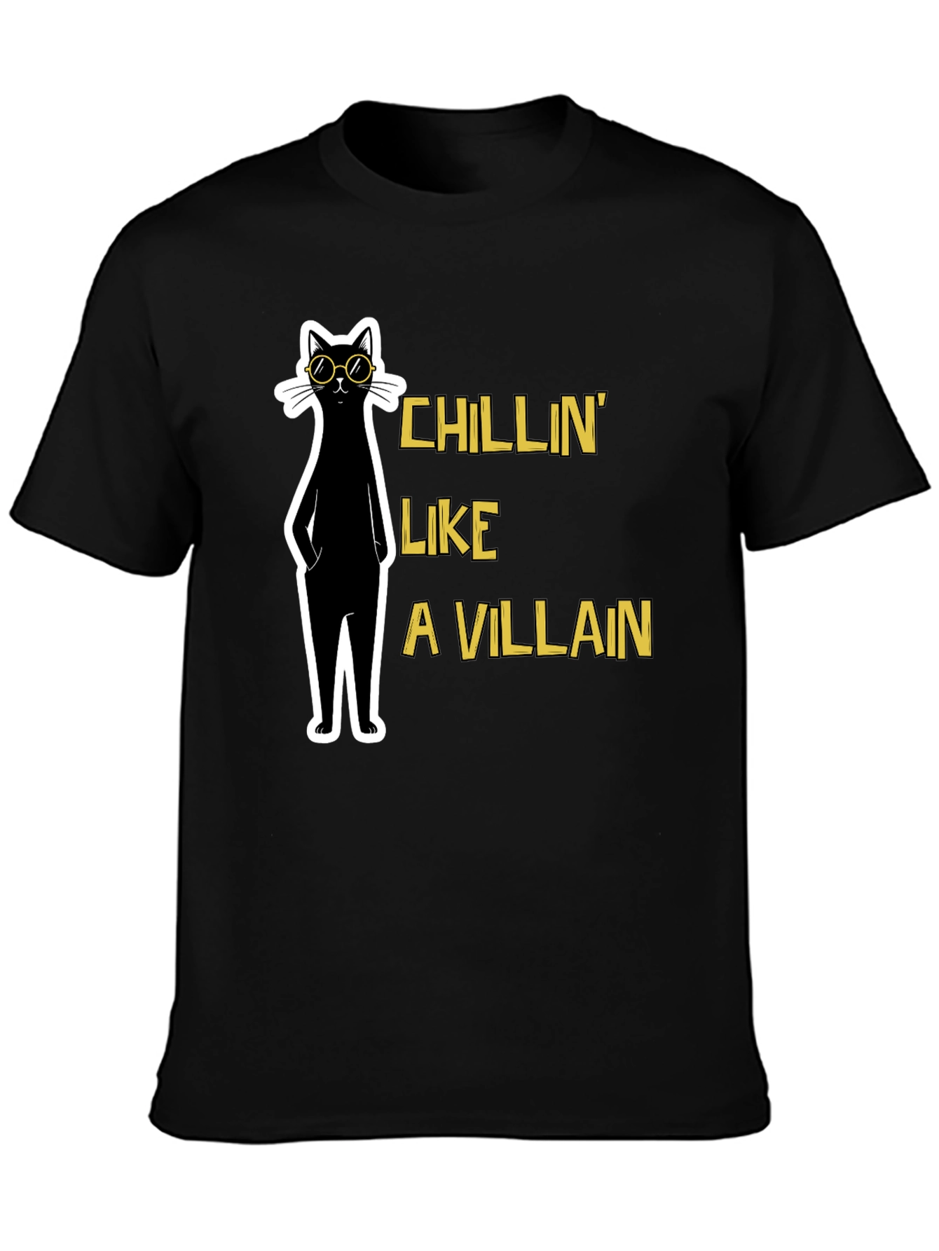 Chillin Like A Villain Cat T-Shirt
