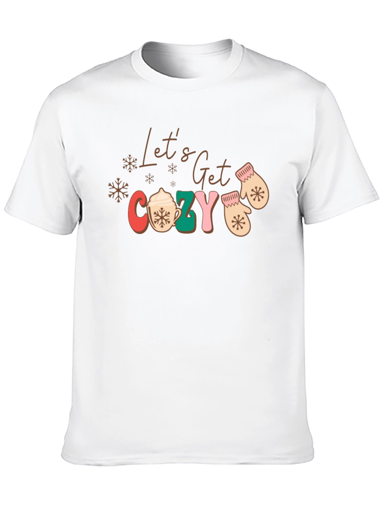 Lets Get Cozy Christmas Graphic Tee