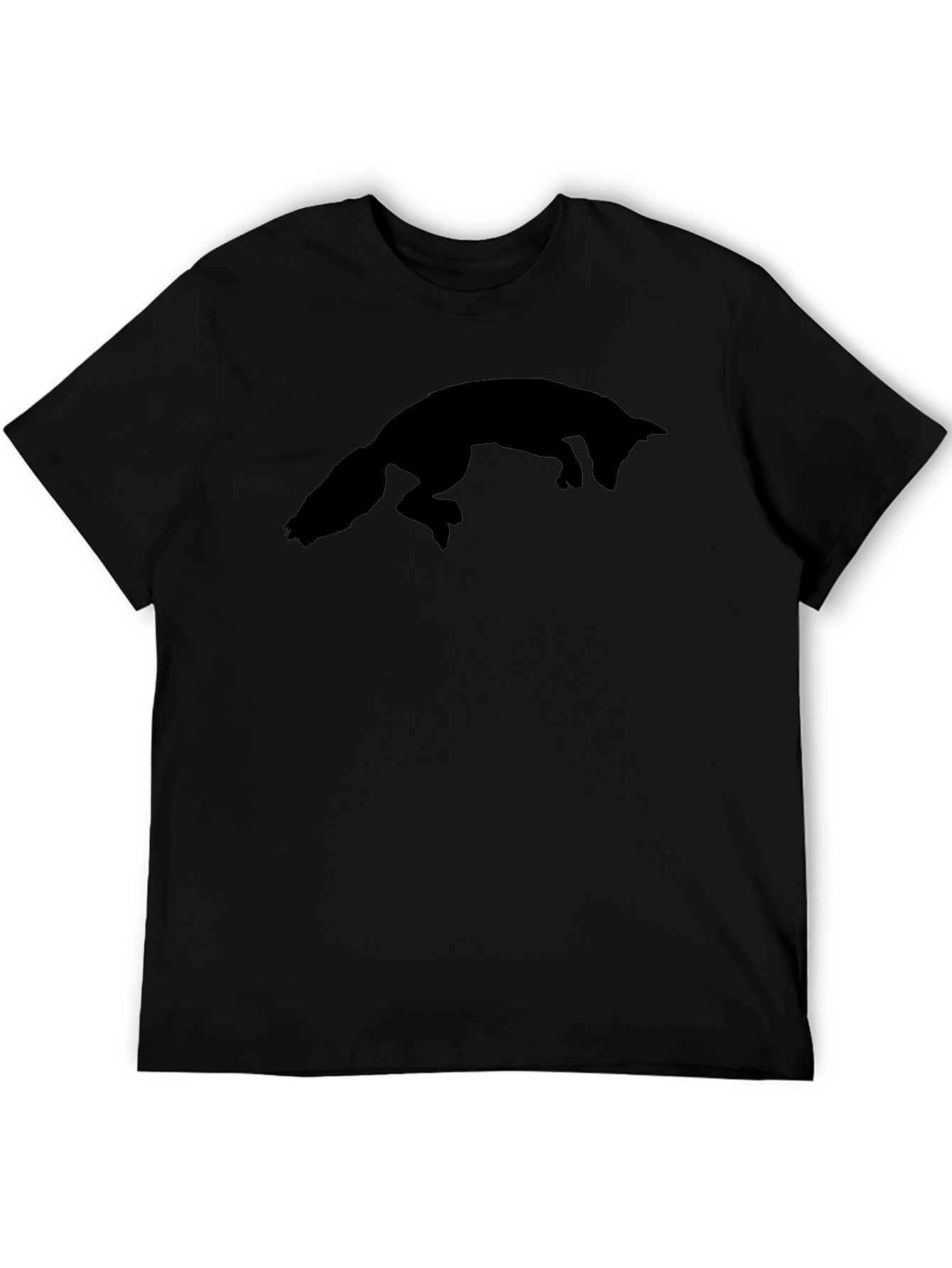 Fox Silhouette Graphic Tee - Black Cotton Blend