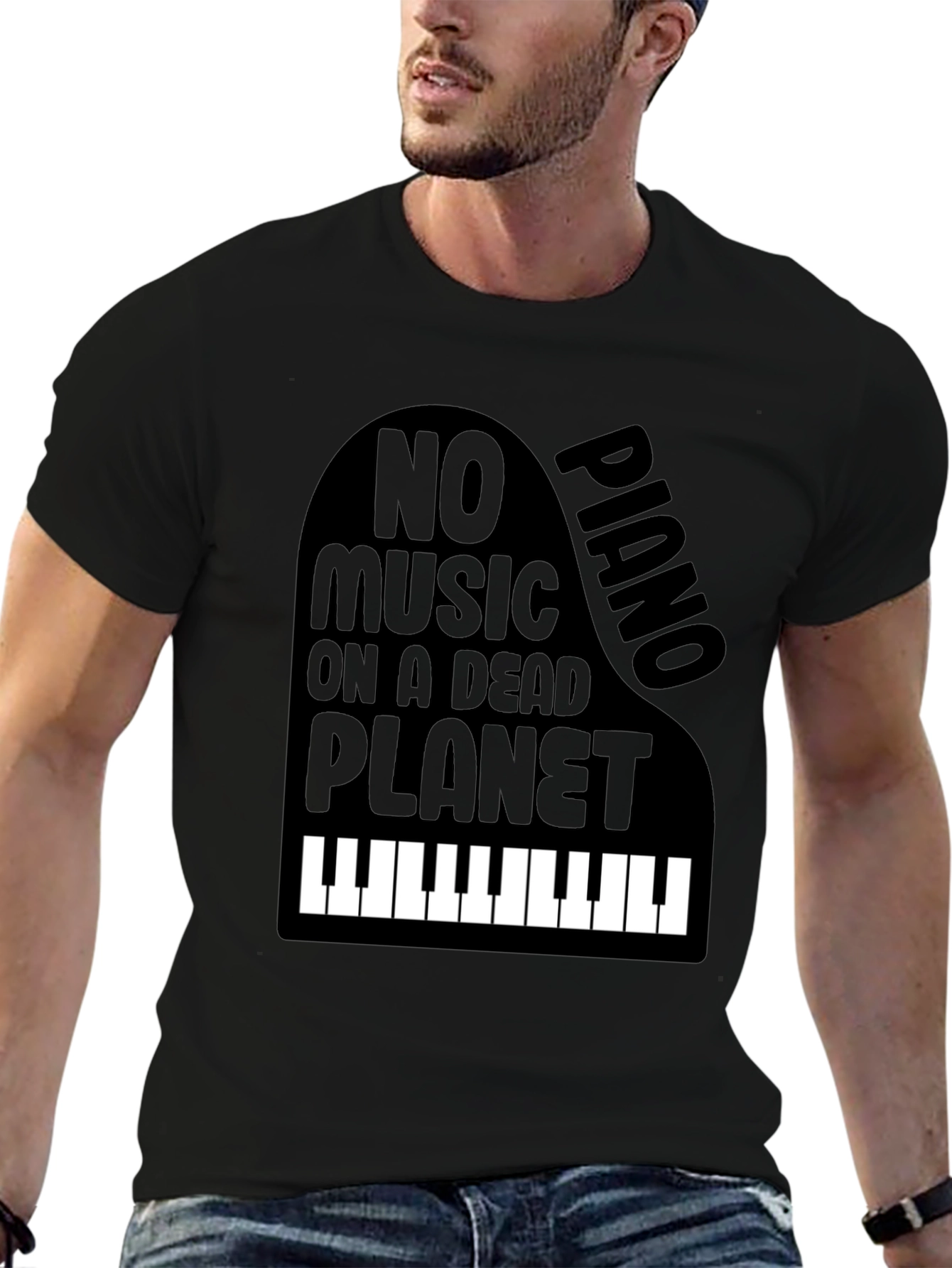 Piano No Music on a Dead Planet Graphic Tee