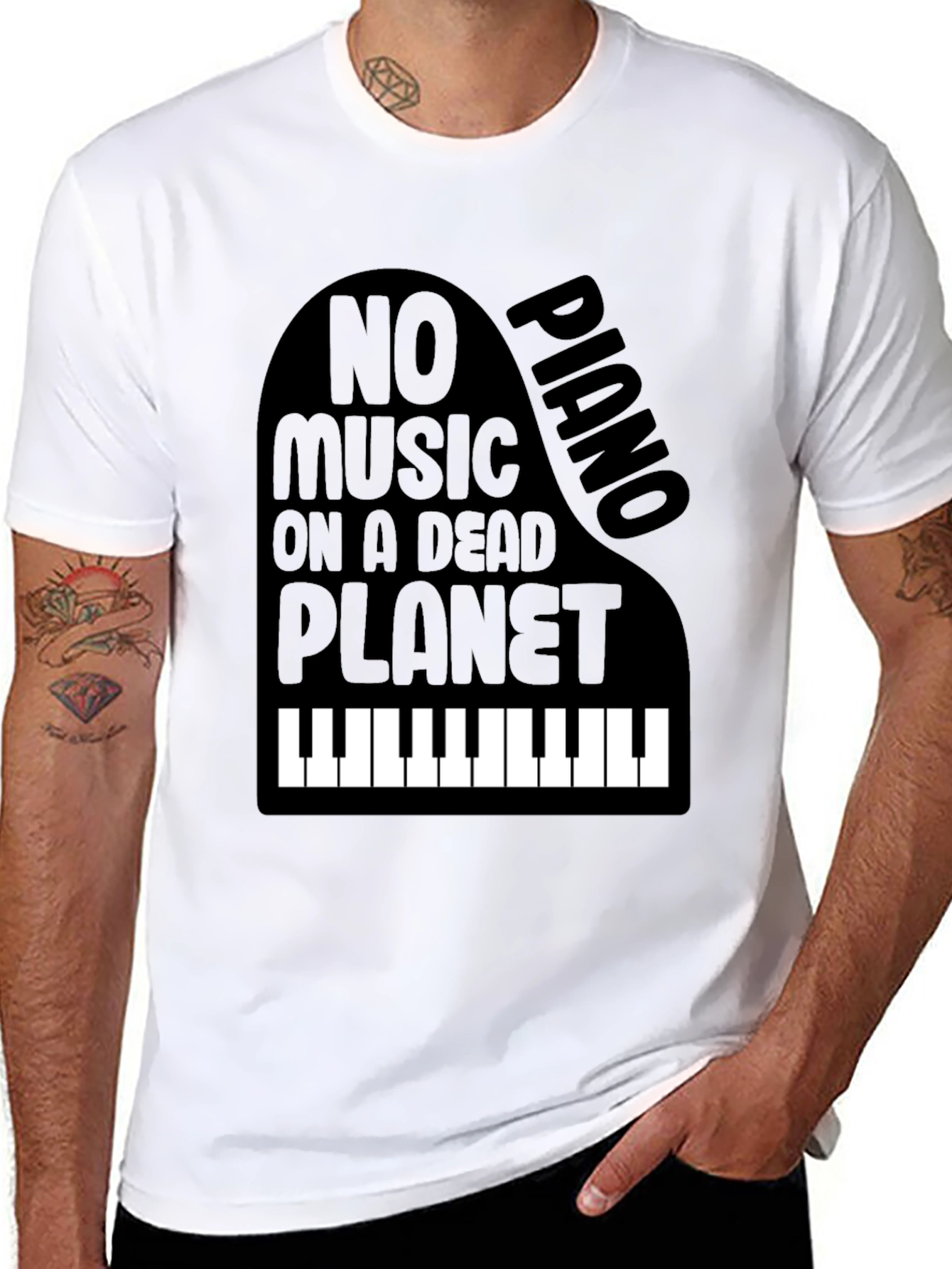 Piano No Music on a Dead Planet Graphic Tee