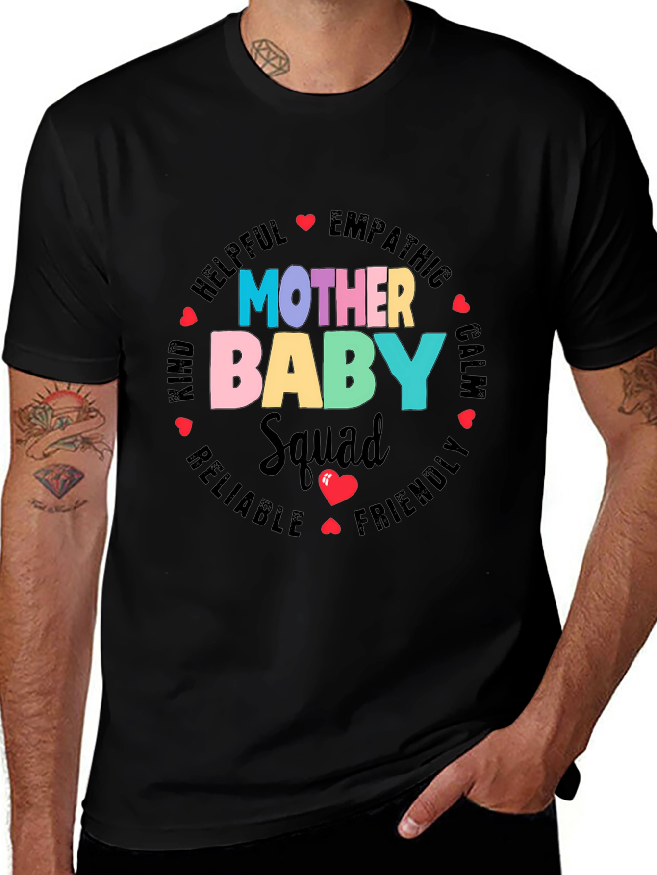 Mother Baby Squad Graphic Tee - Soft Cotton Blend