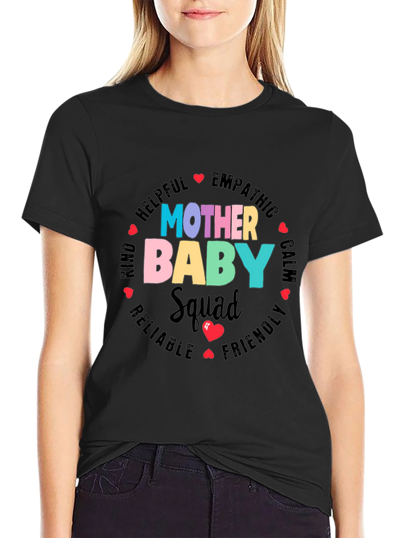 Mother Baby Squad Graphic Tee - Soft Cotton Blend