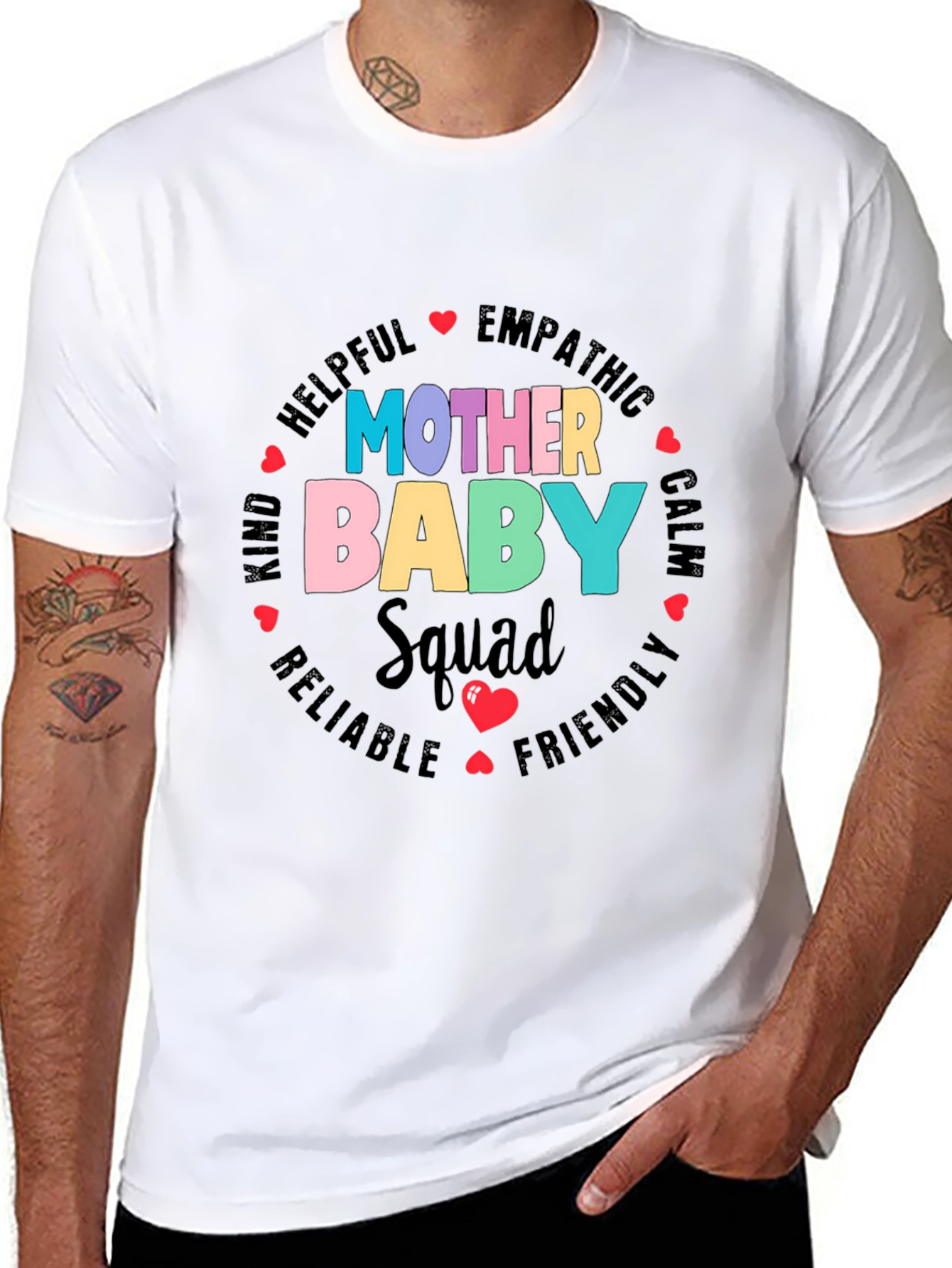 Mother Baby Squad Graphic Tee - Soft Cotton Blend