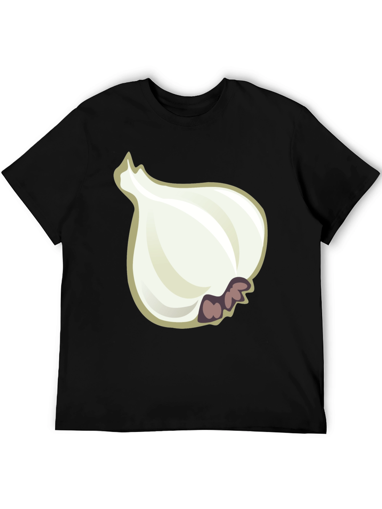 Garlic Graphic Tee - Black Cotton T-Shirt