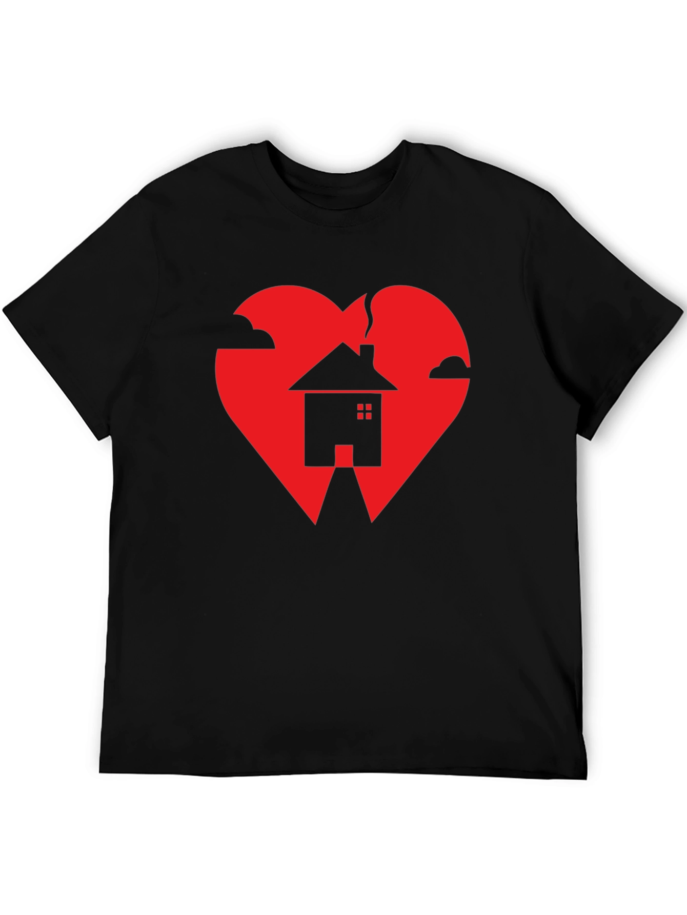 Heart Home Black Graphic Tee