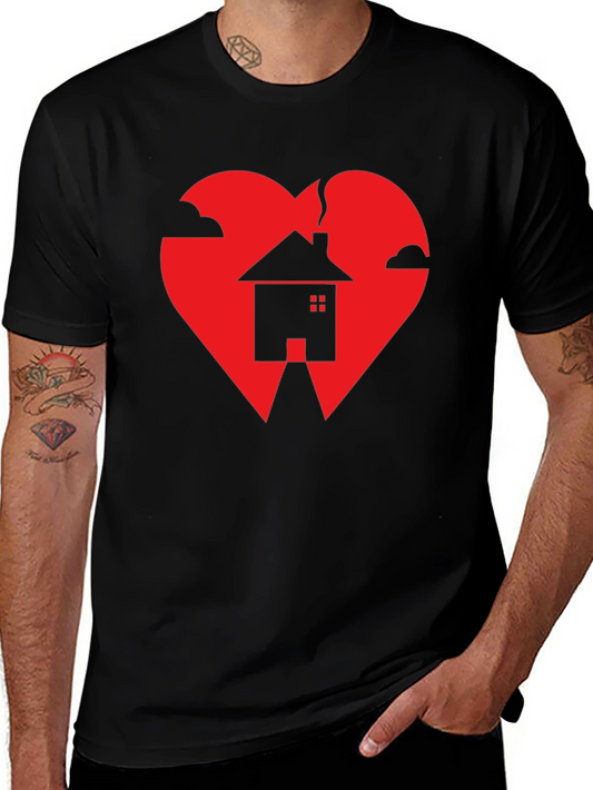 Heart Home Black Graphic Tee