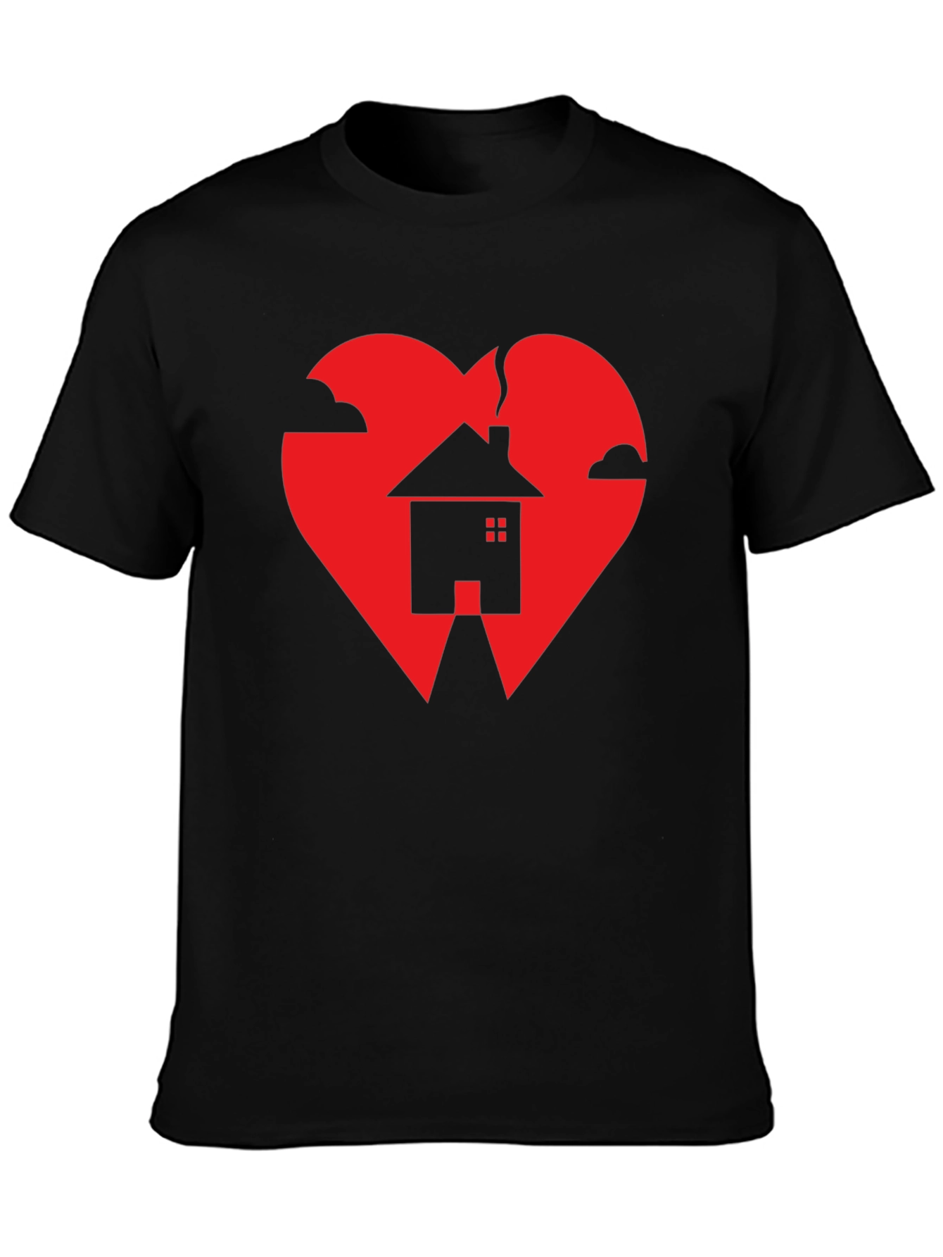 Heart Home Black Graphic Tee